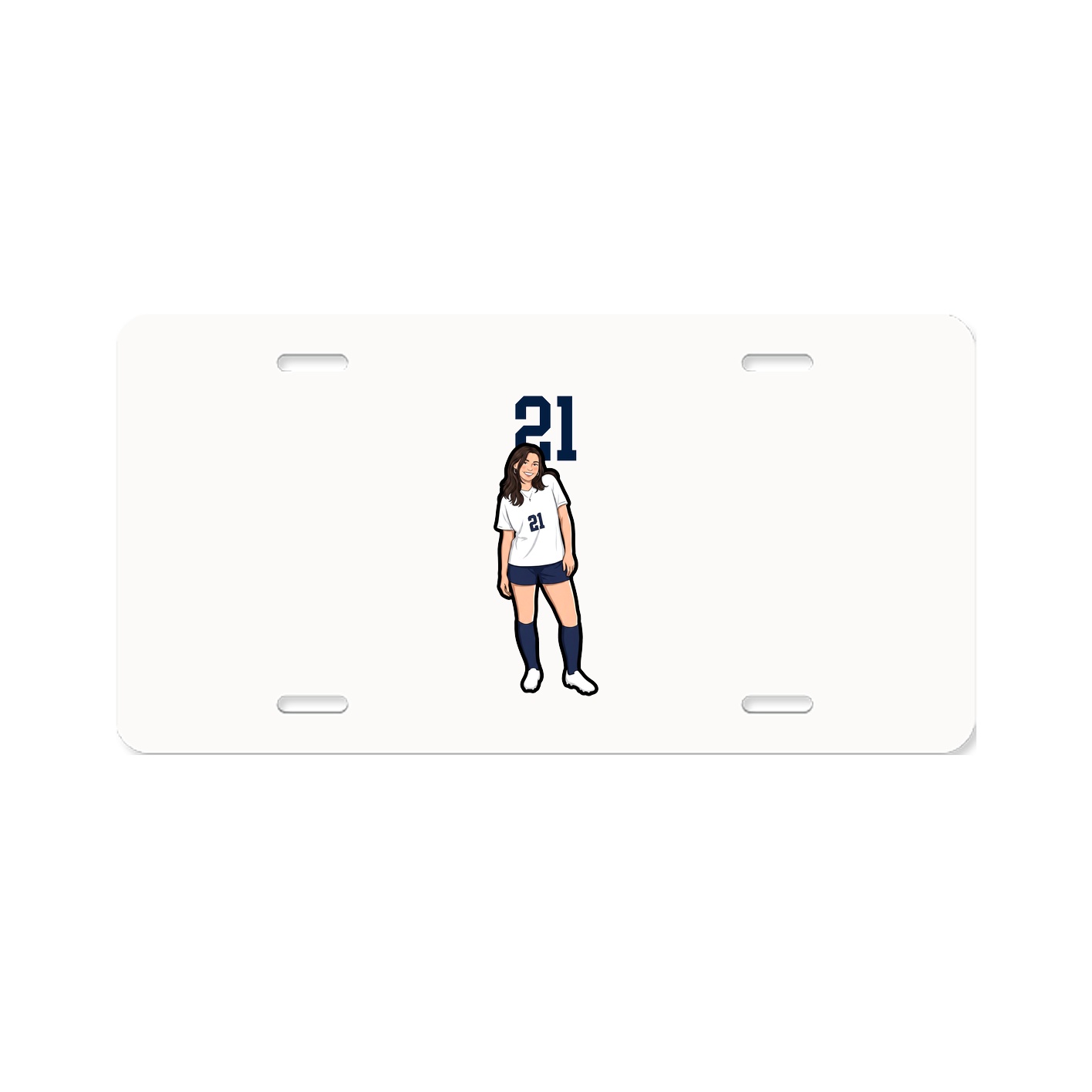 License Plate — Number Top in Classic