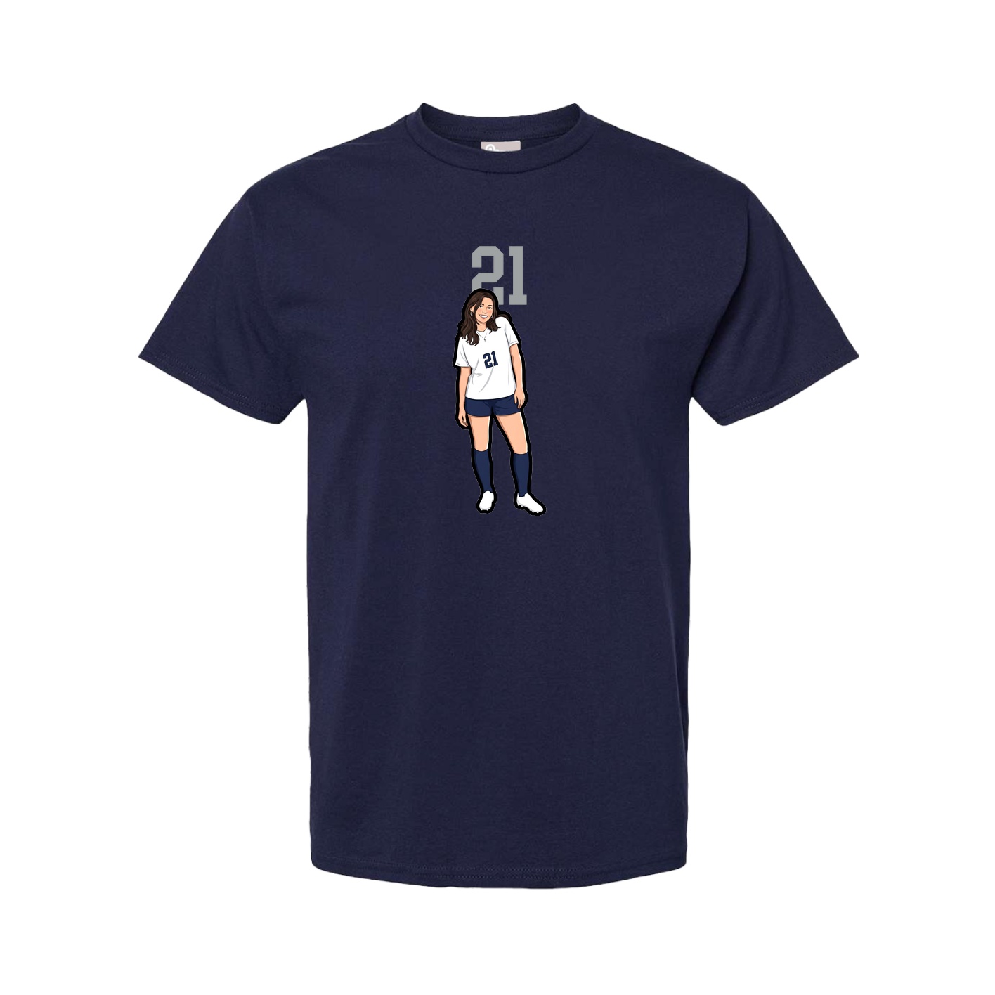 Tee — Number Top in Navy