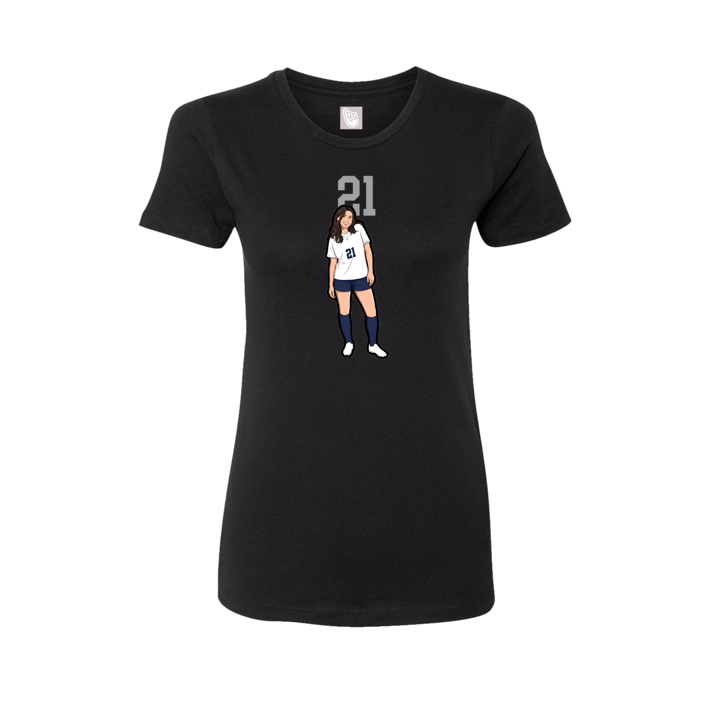 Womens Tee — Number Top in Black