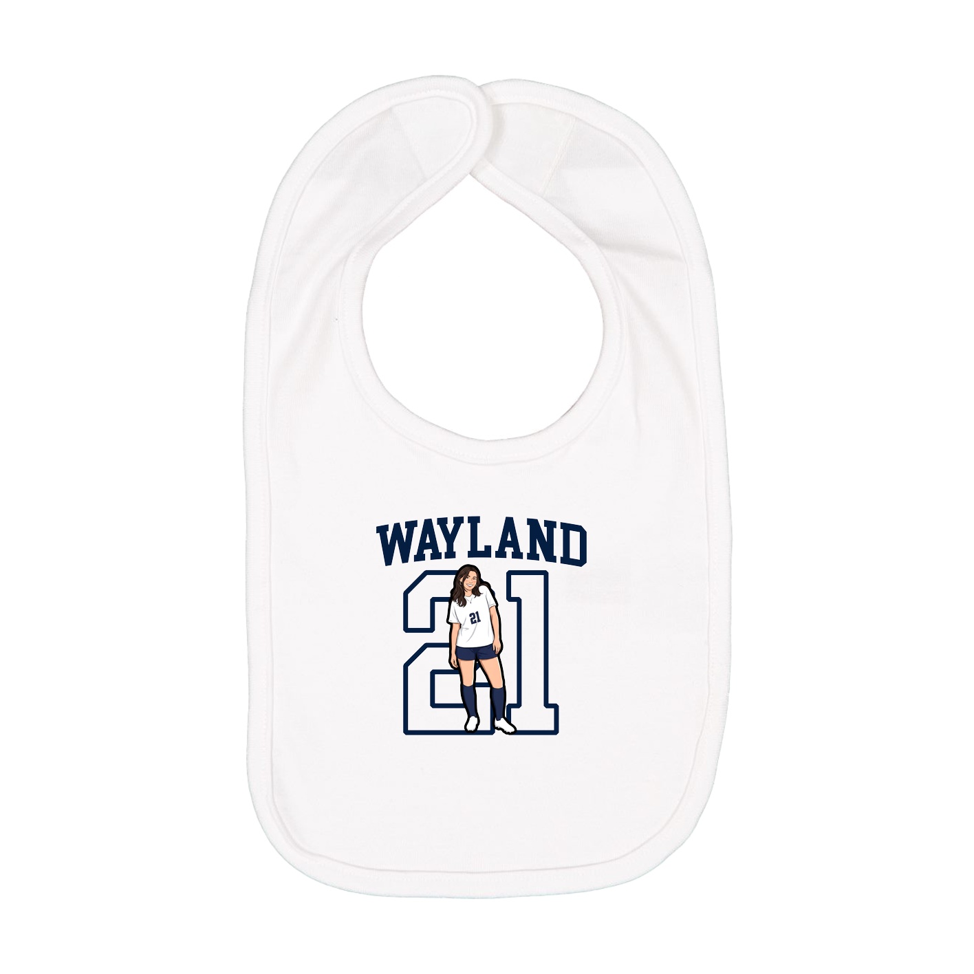 Infant Bib — Shirsey in White