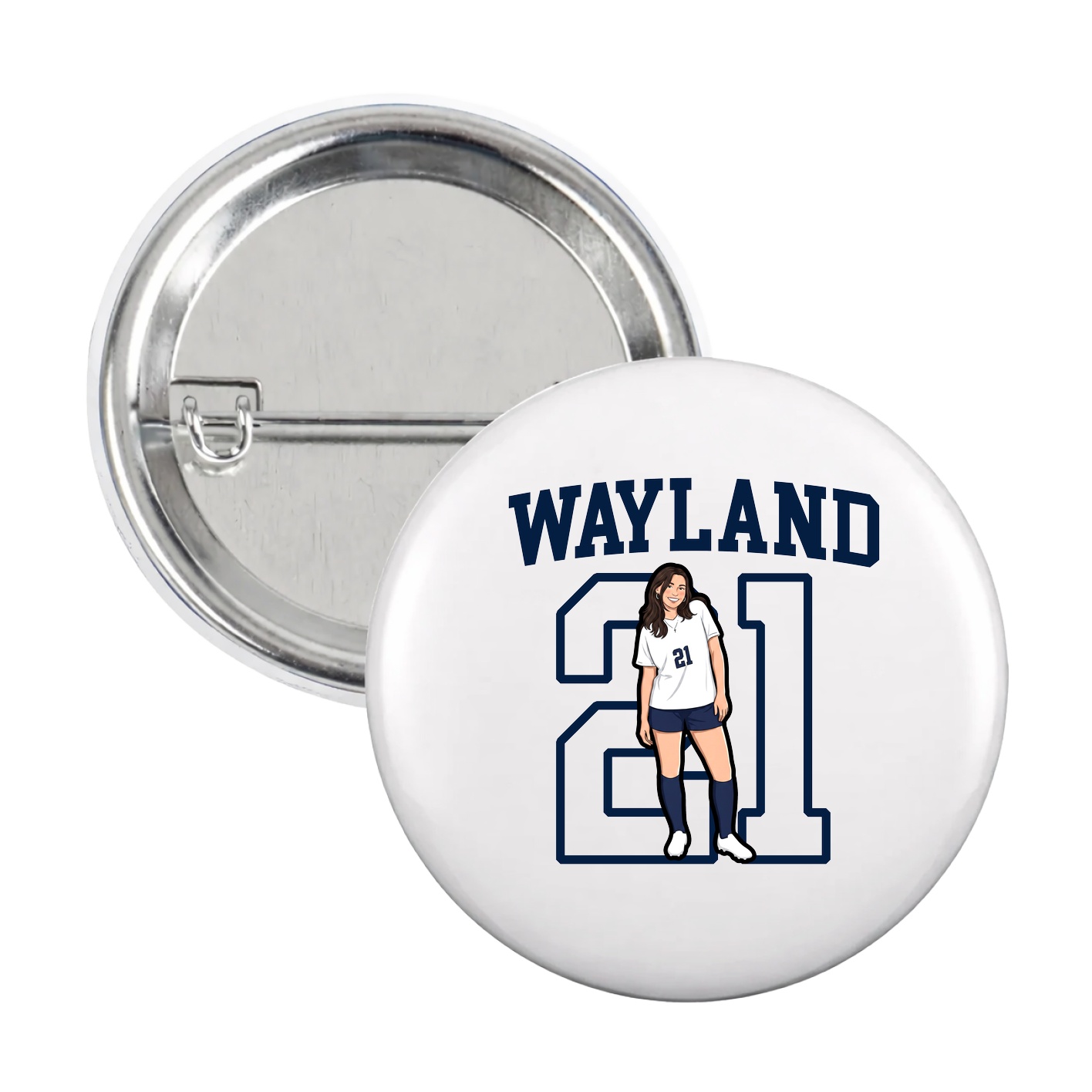 Game Day Button — Shirsey in White