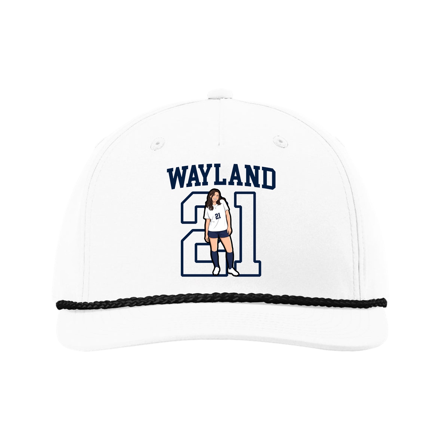 Five-Panel Classic Rope Cap — Shirsey in White