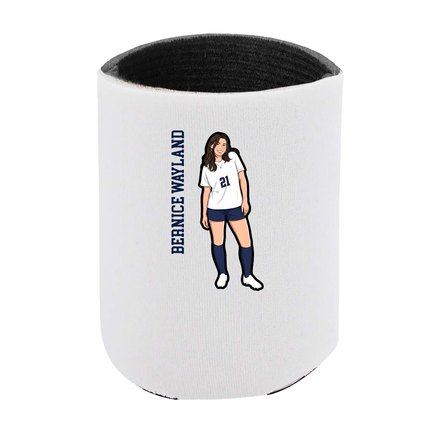 Can Holder — Name Vertical in White