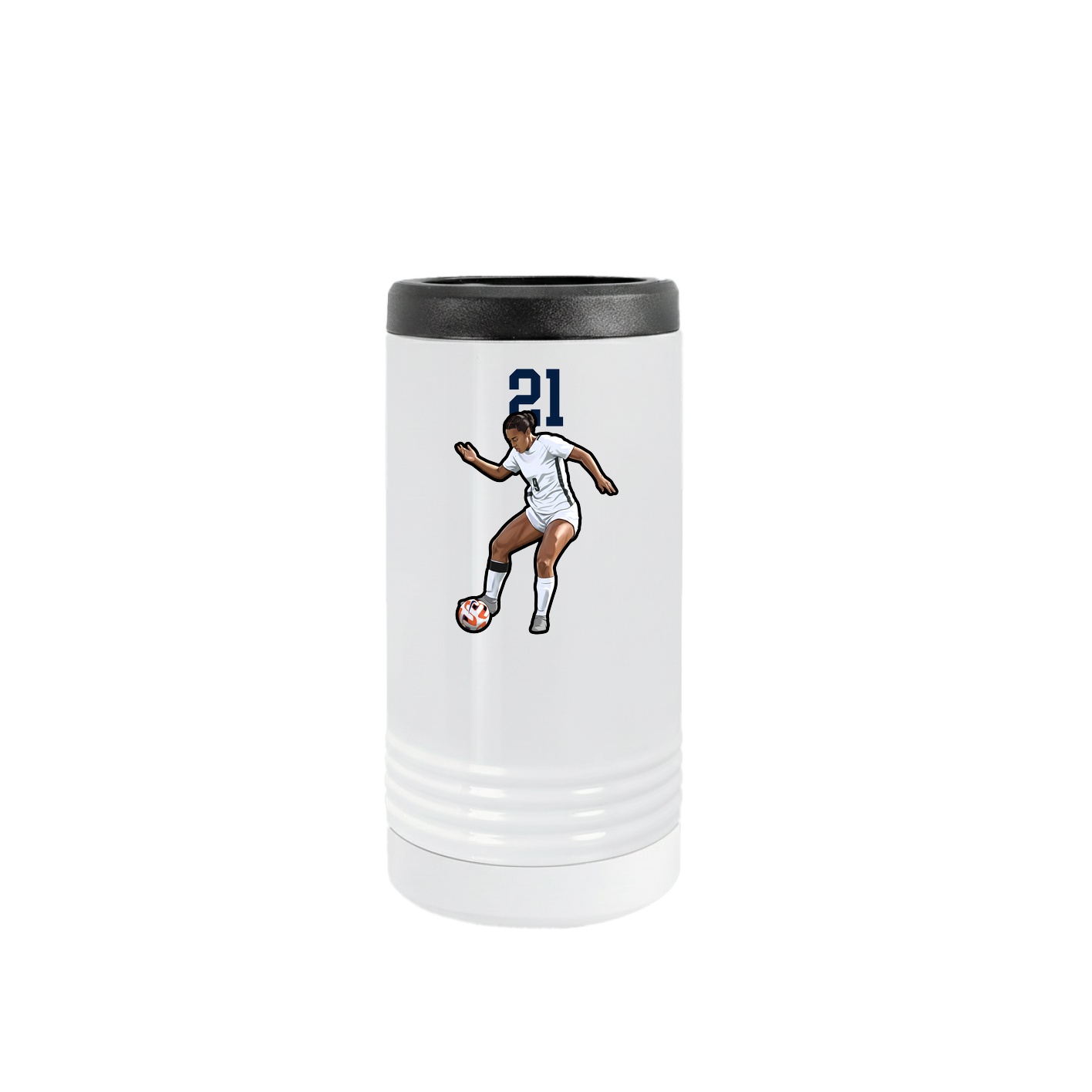 Slim Beverage Holder — Number Top in White