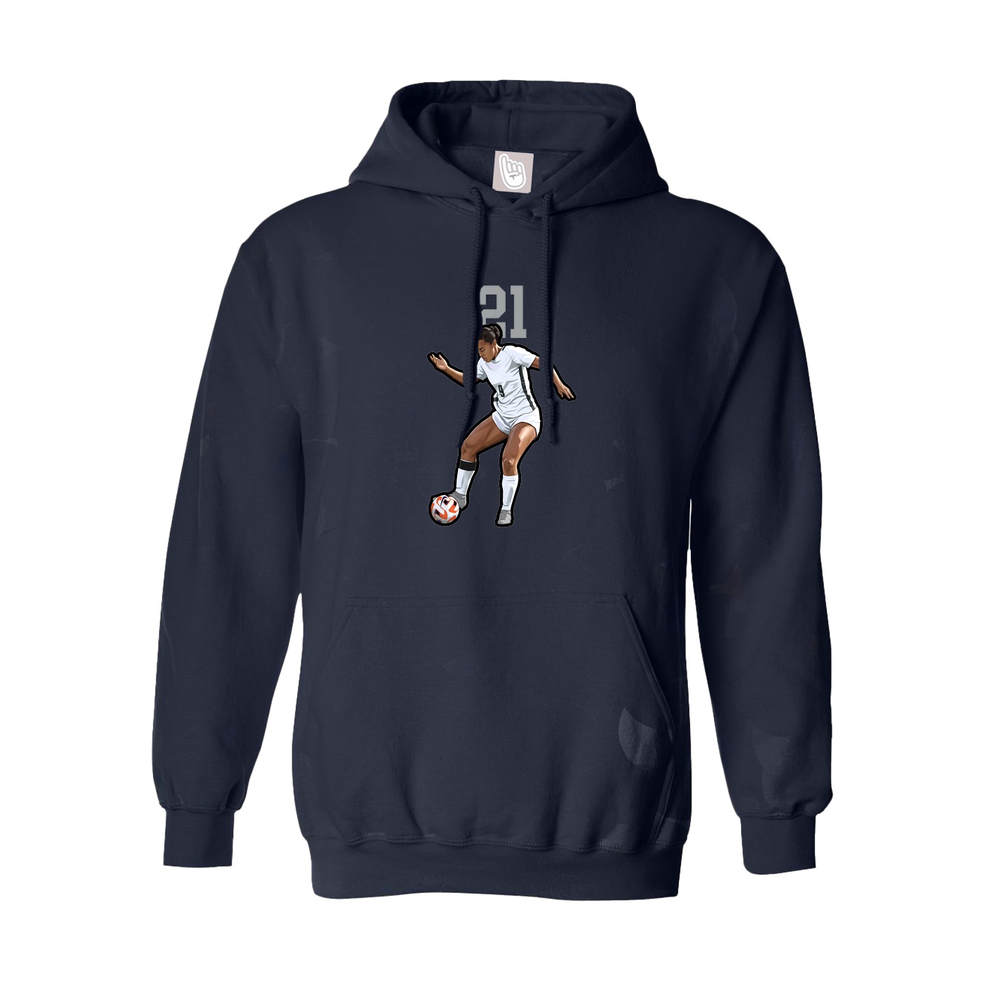 Youth Hoodie — Number Top in Navy