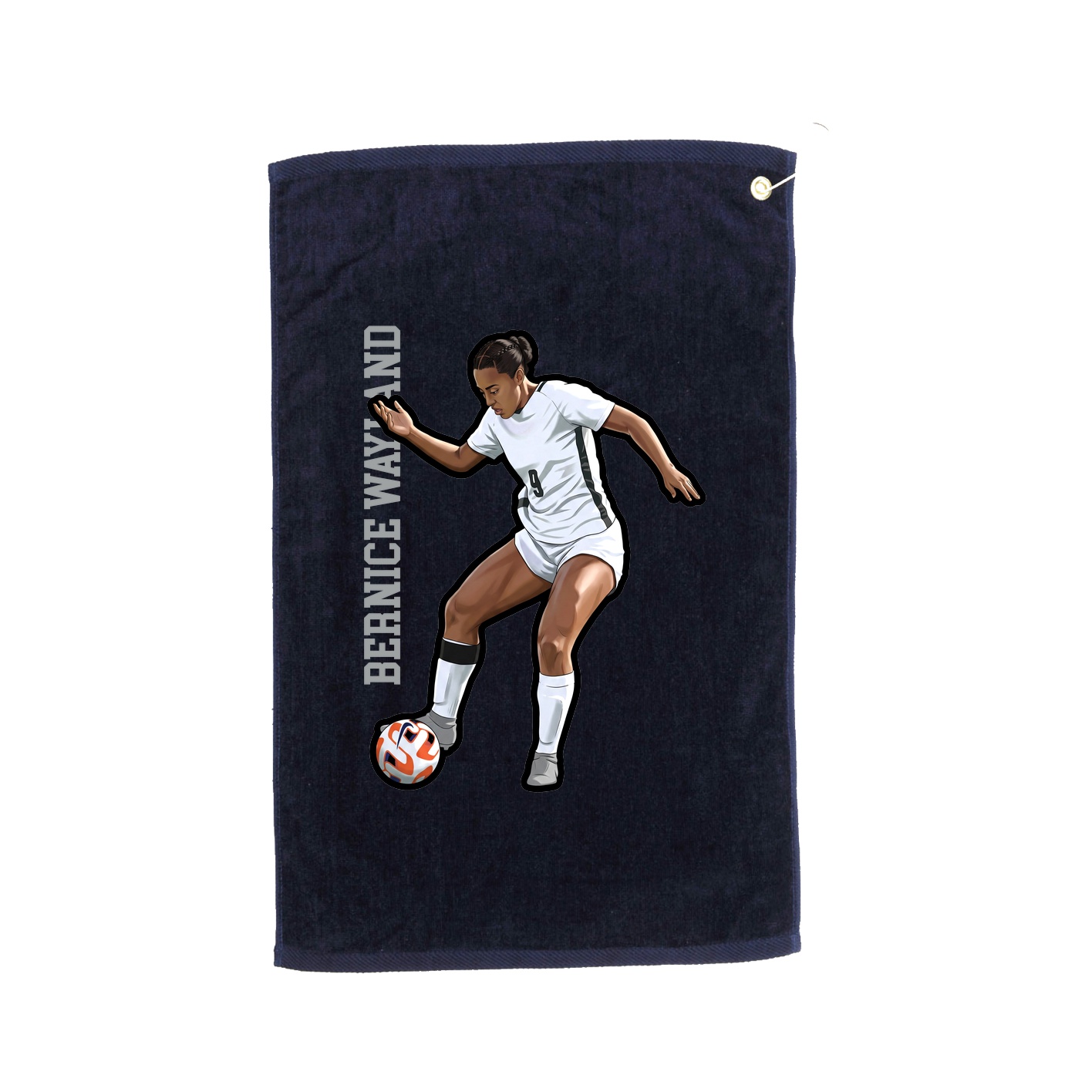 Golf Towel — Name Vertical in Navy