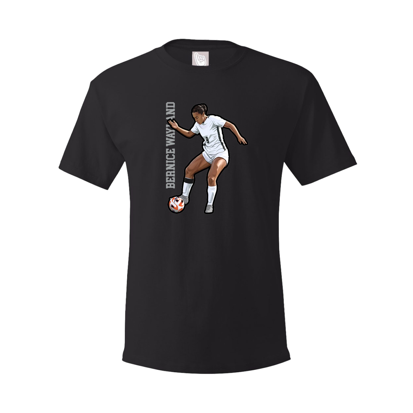 Youth Tee — Name Vertical in Black