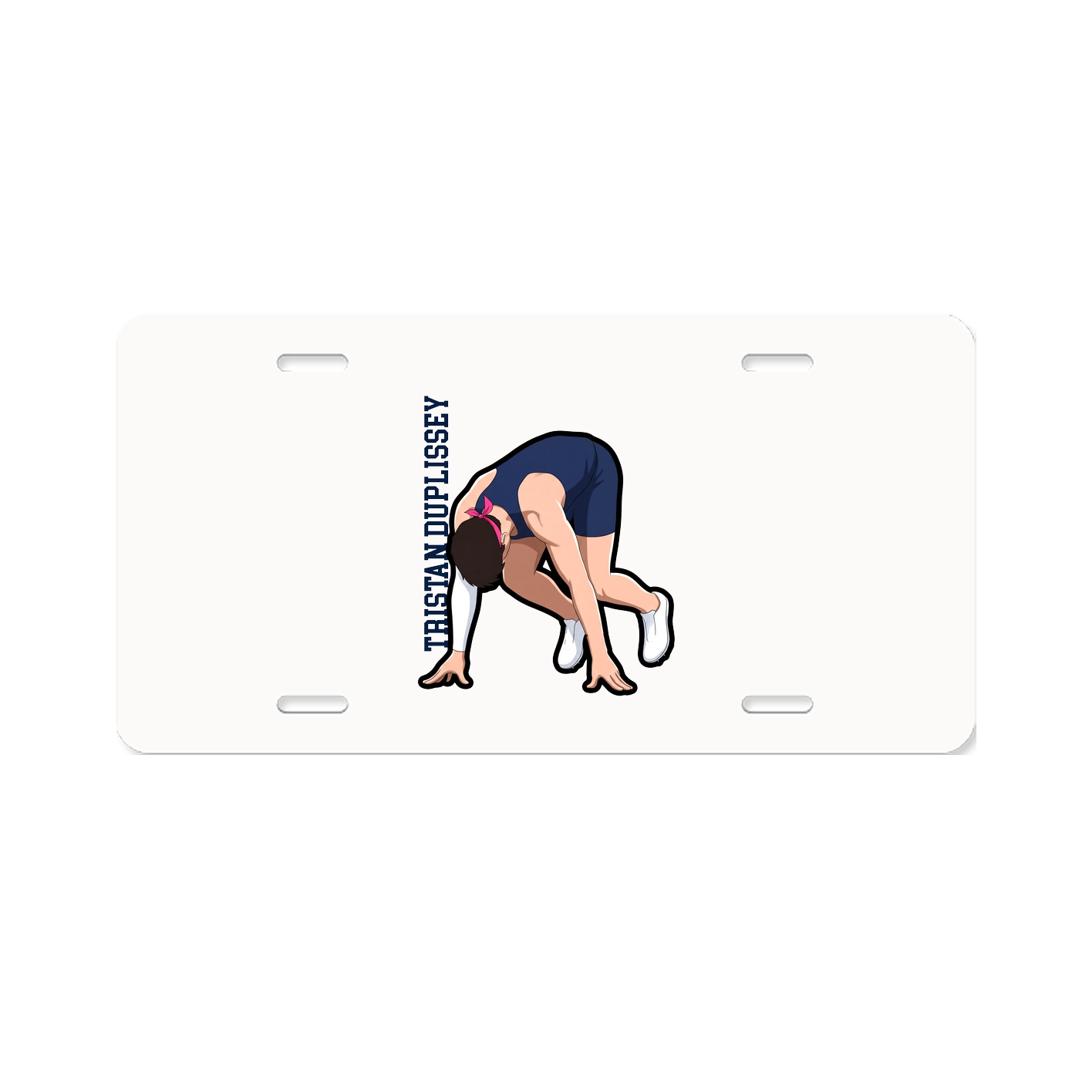 License Plate — Name Vertical in Classic