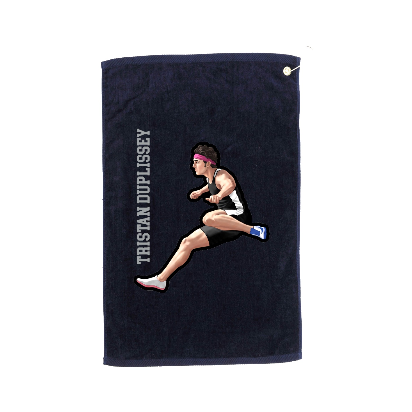 Golf Towel — Name Vertical in Navy