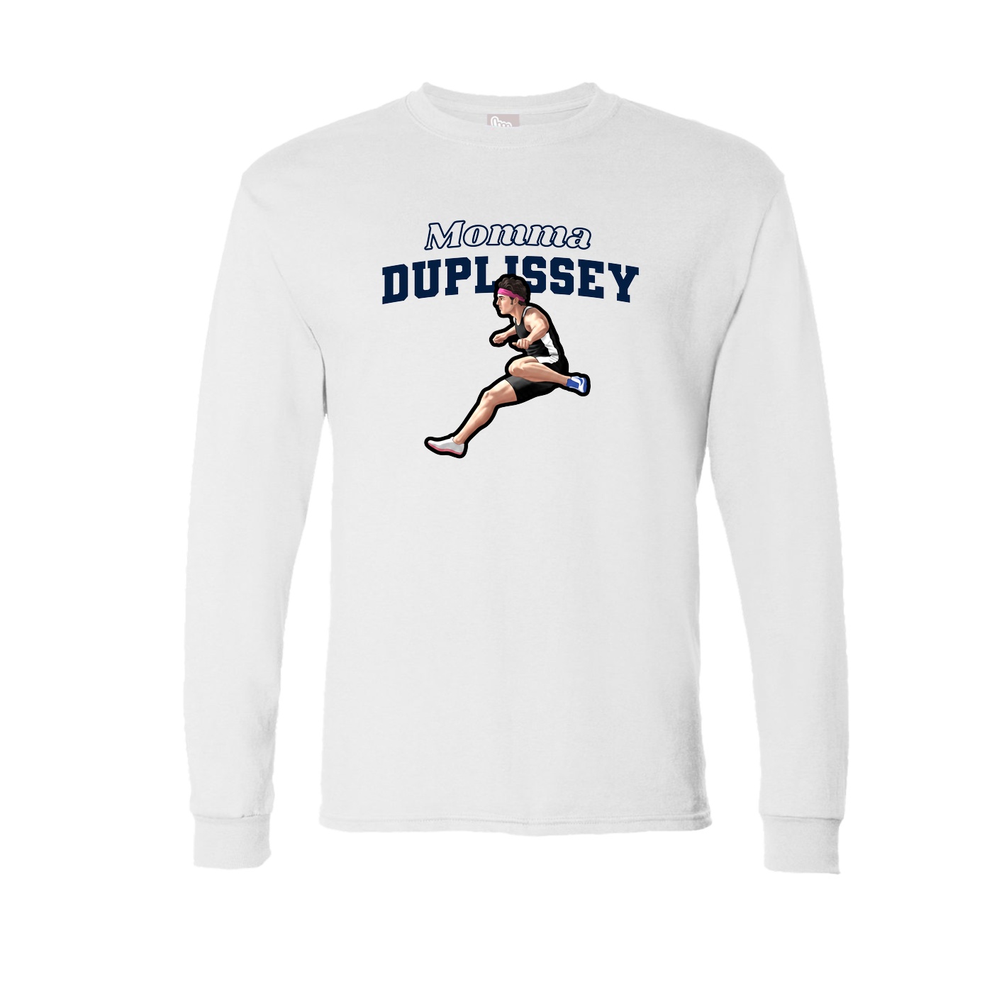 Long Sleeve Tee — Mothers Day Block in White