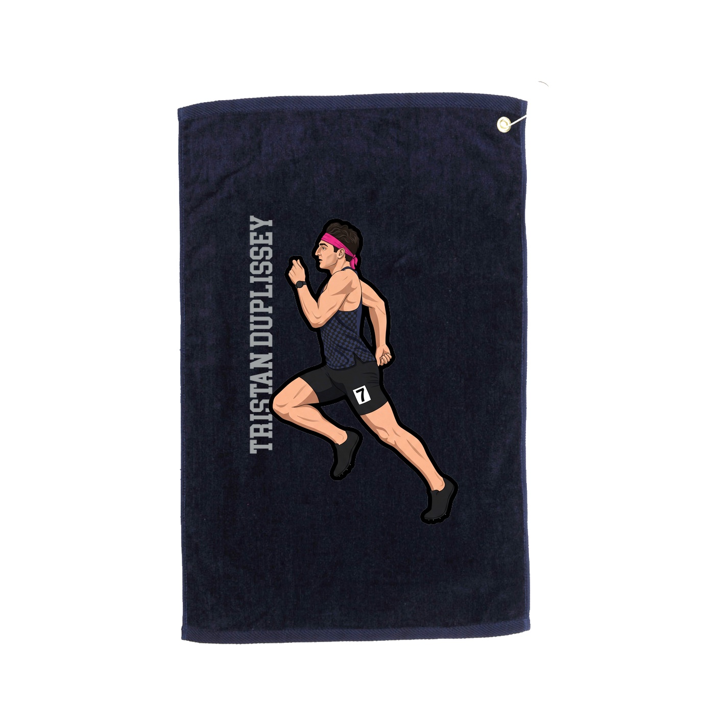 Golf Towel — Name Vertical in Navy