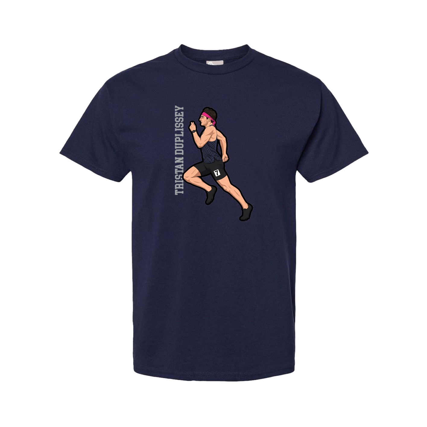 Tee — Name Vertical in Navy