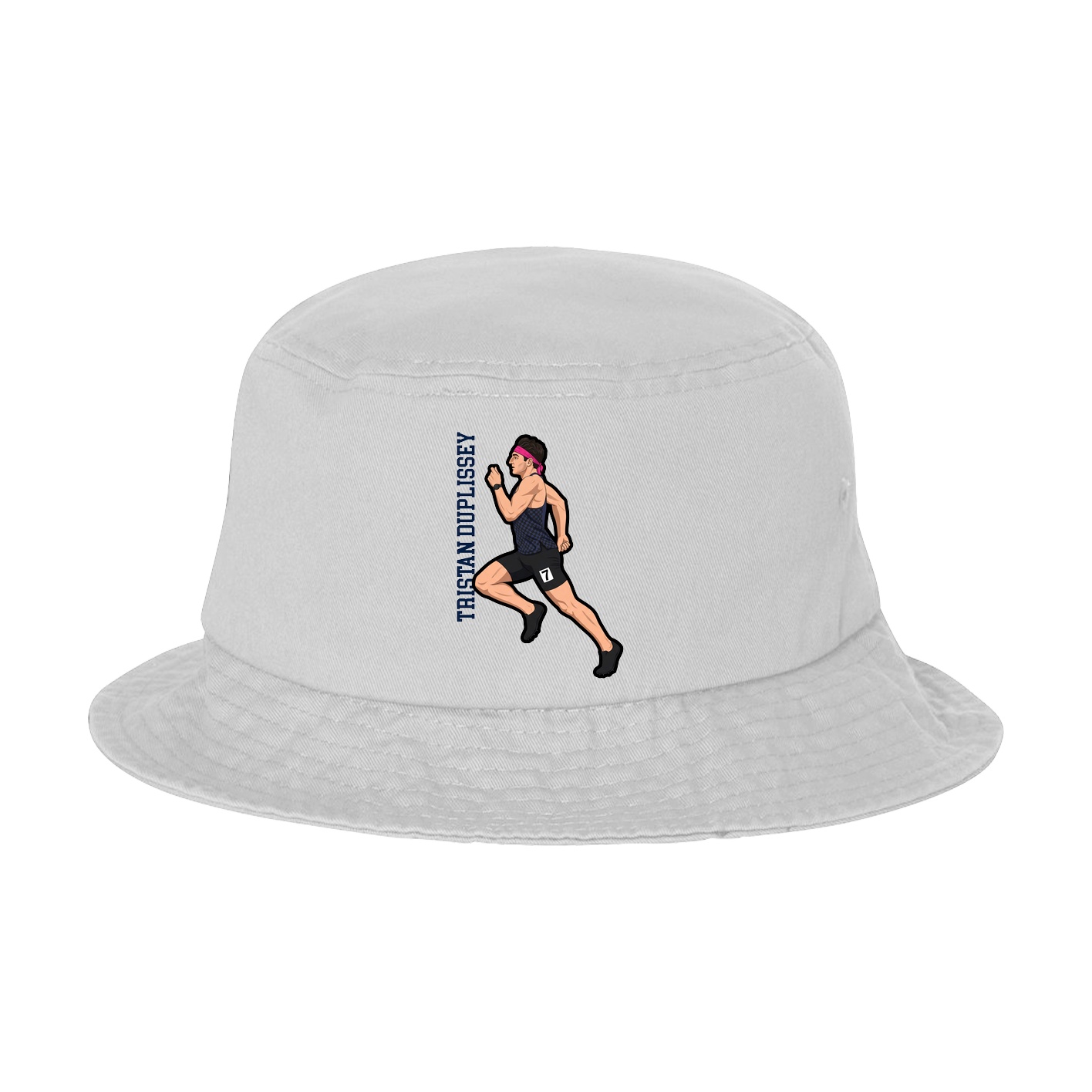 Bucket Cap — Name Vertical in White