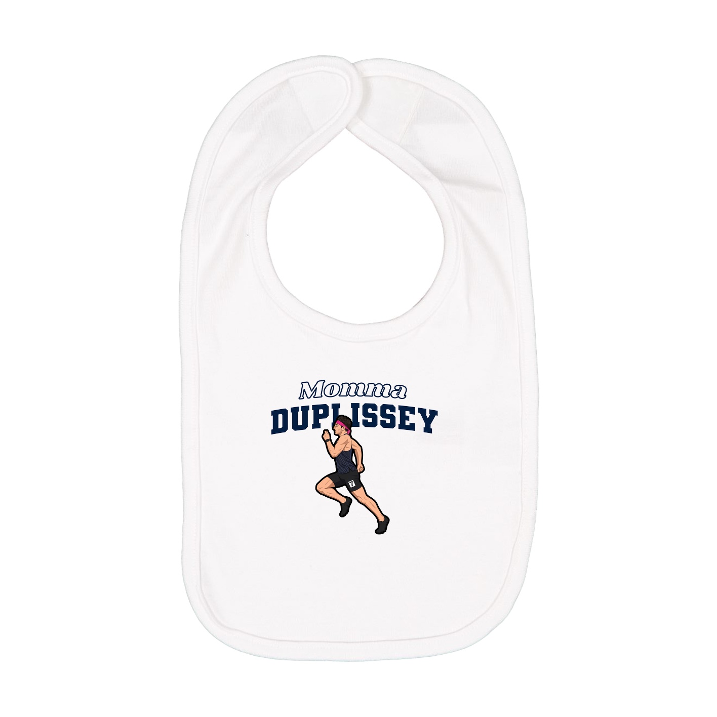 Infant Bib — Mothers Day Block in White