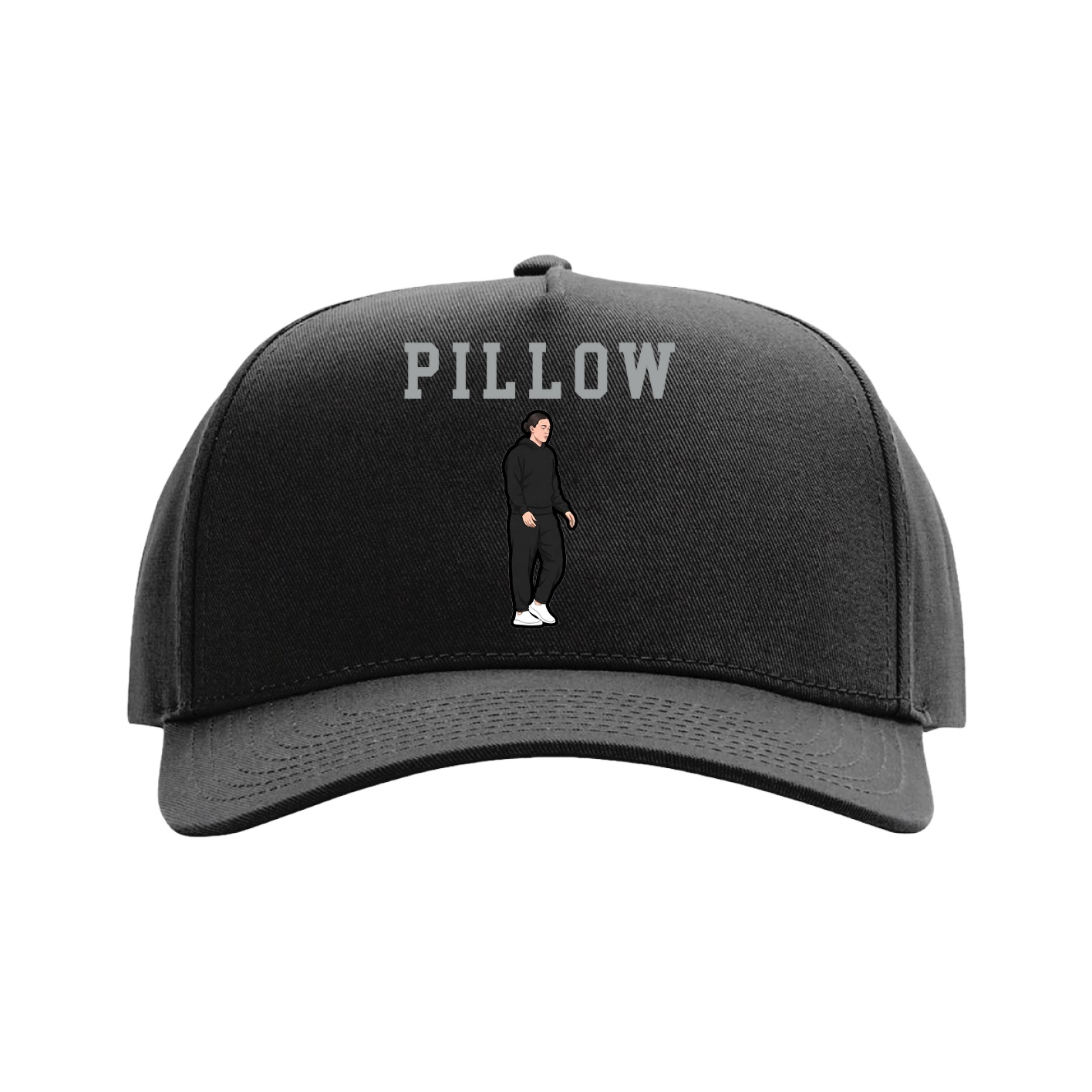Full Fabric Five-Panel Champ Cap — Shirsey in Black