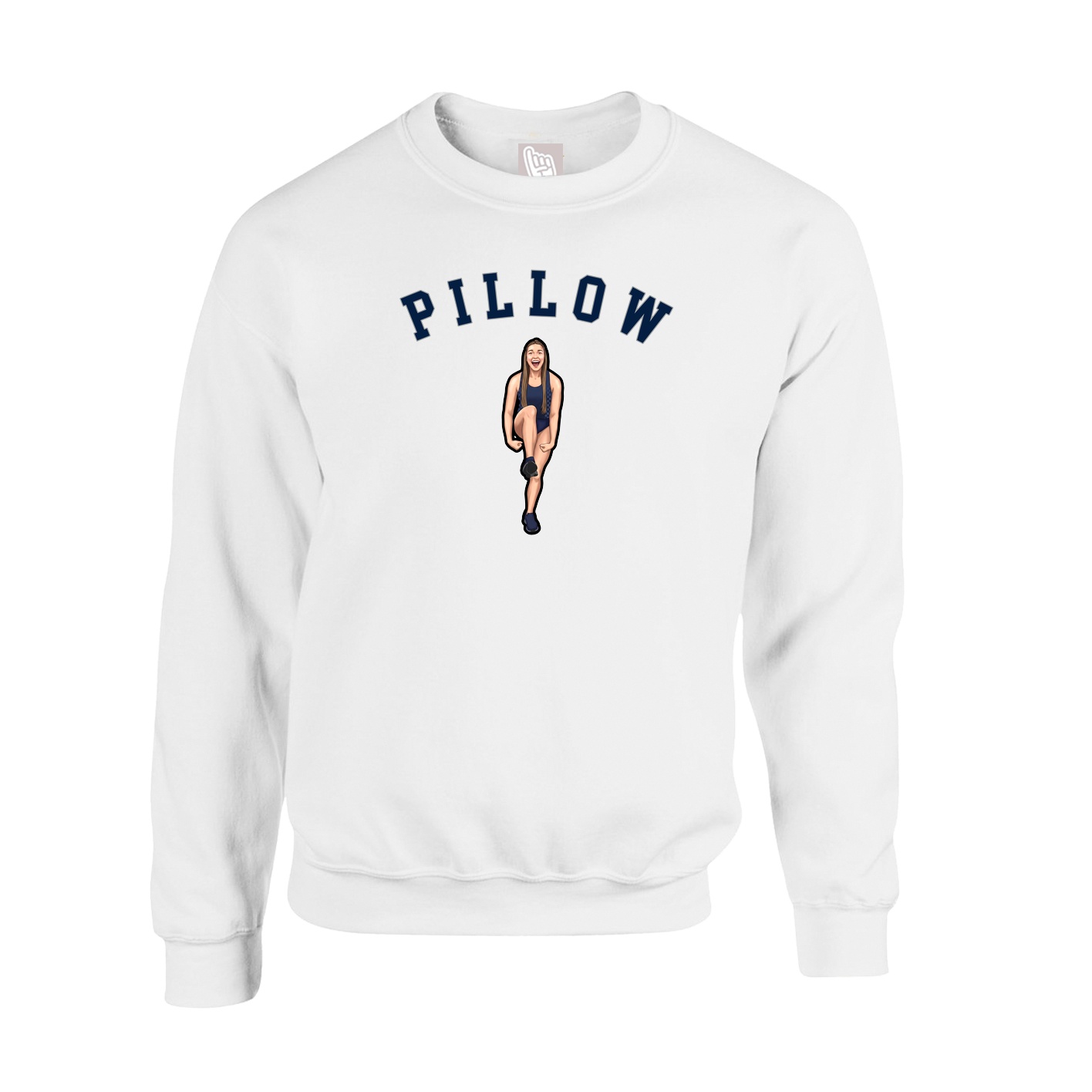 Fleece Crew — Shirsey Arch in White
