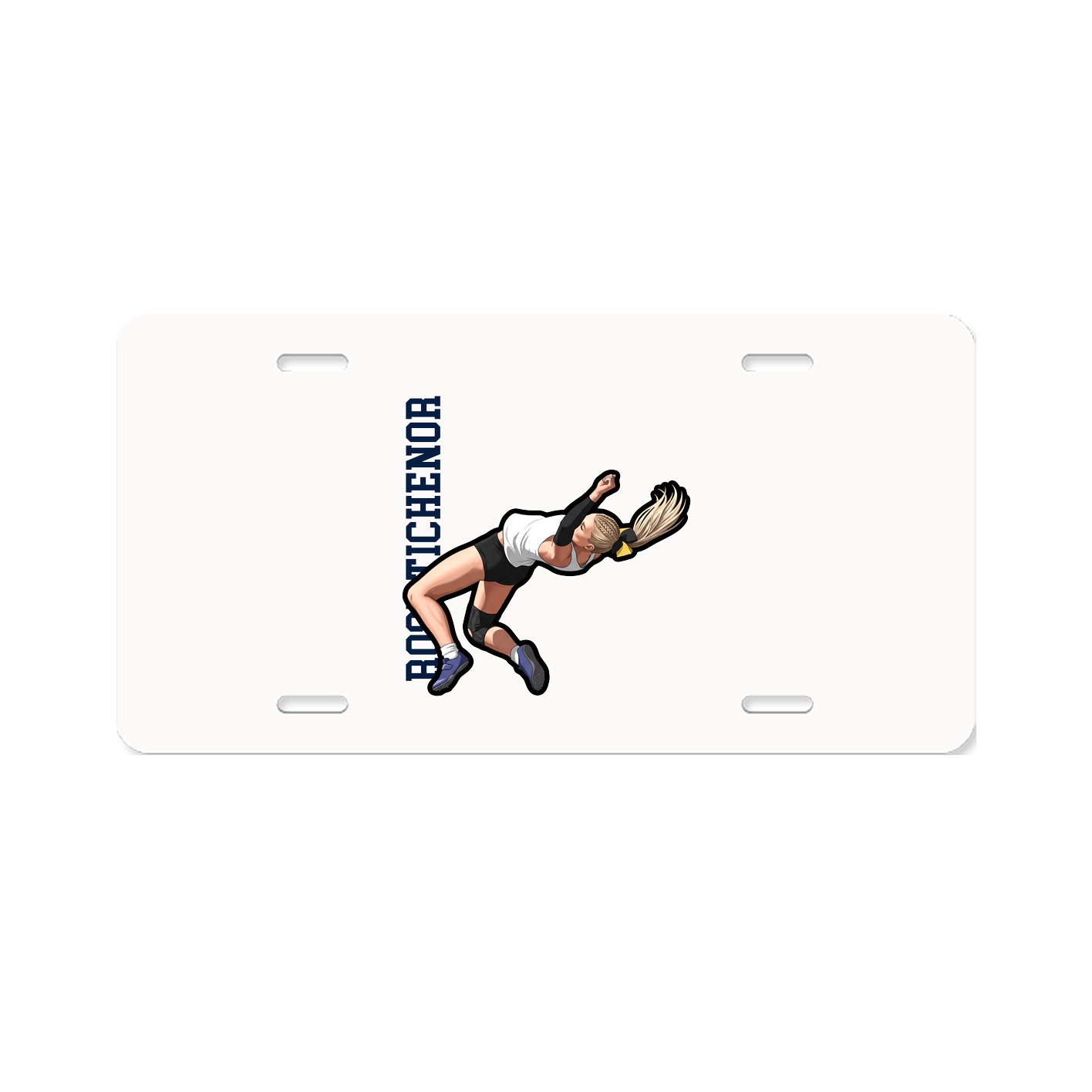 License Plate — Name Vertical in Classic
