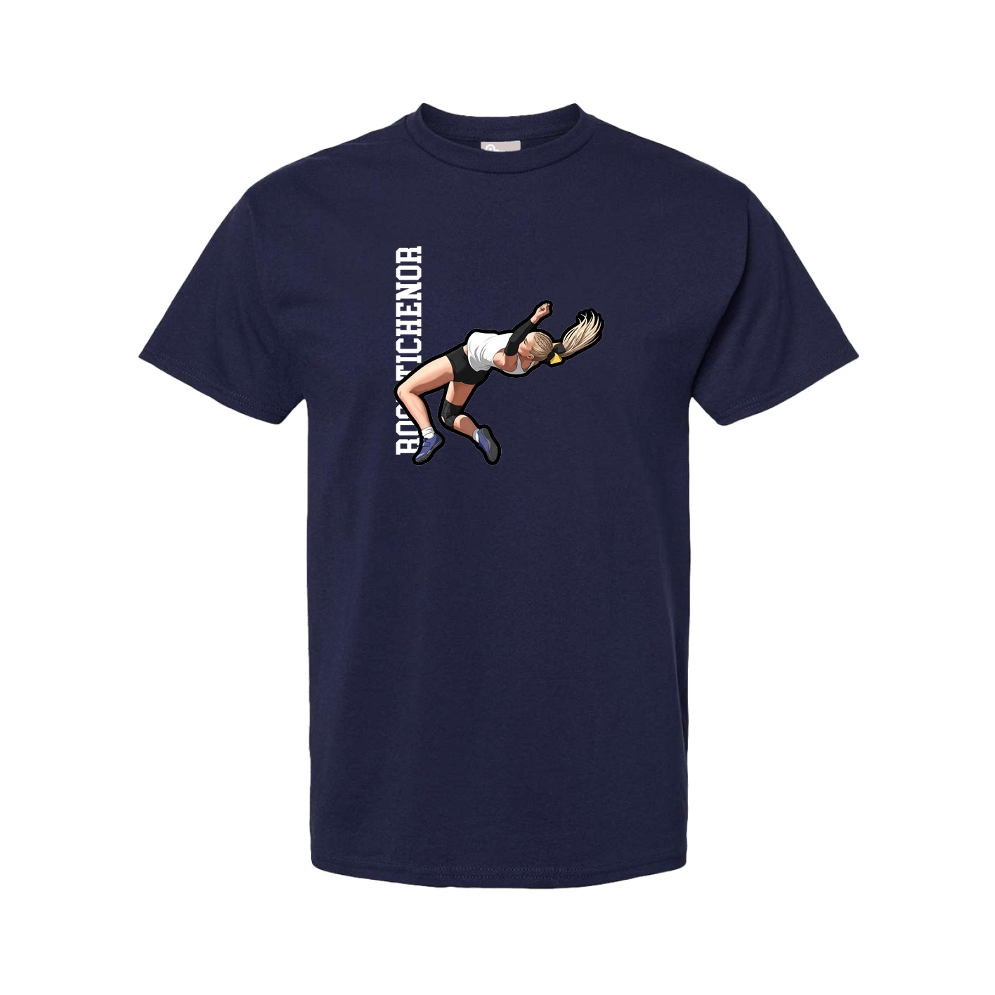 Tee — Name Vertical in Navy