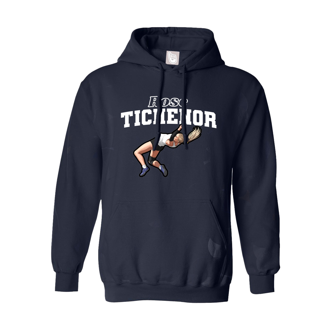 Youth Hoodie — Name Arch in Navy