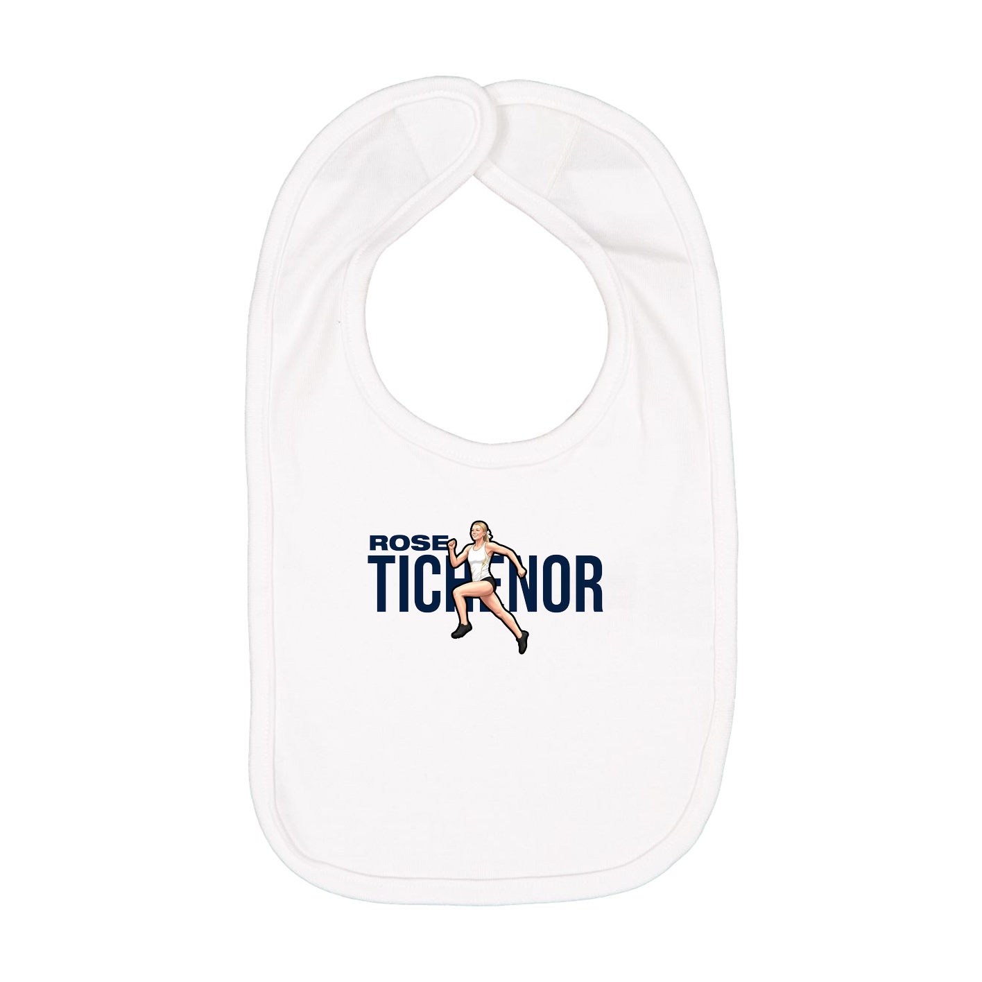 Infant Bib — Player Name in White