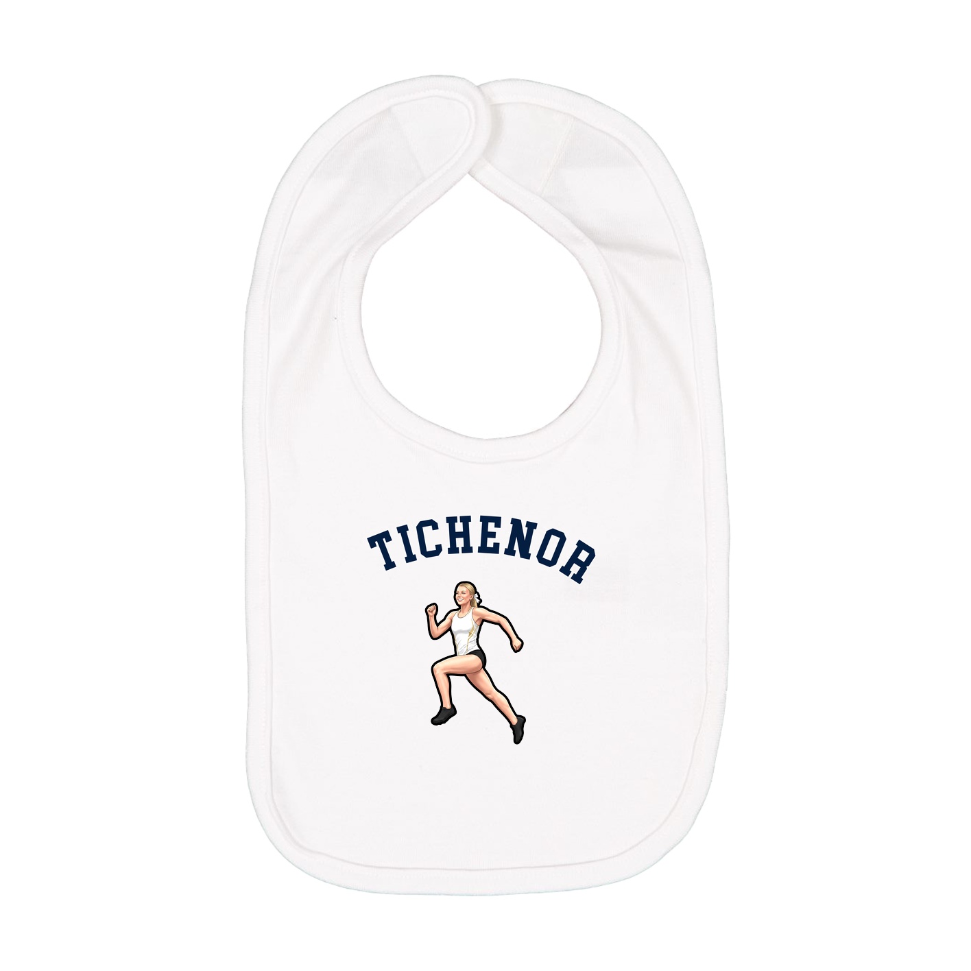 Infant Bib — Shirsey Arch in White