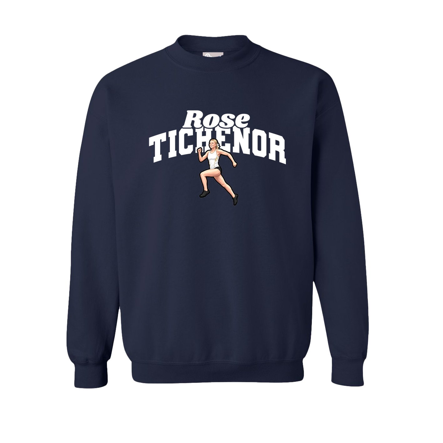 Fleece Crew — Signature Arch in Navy