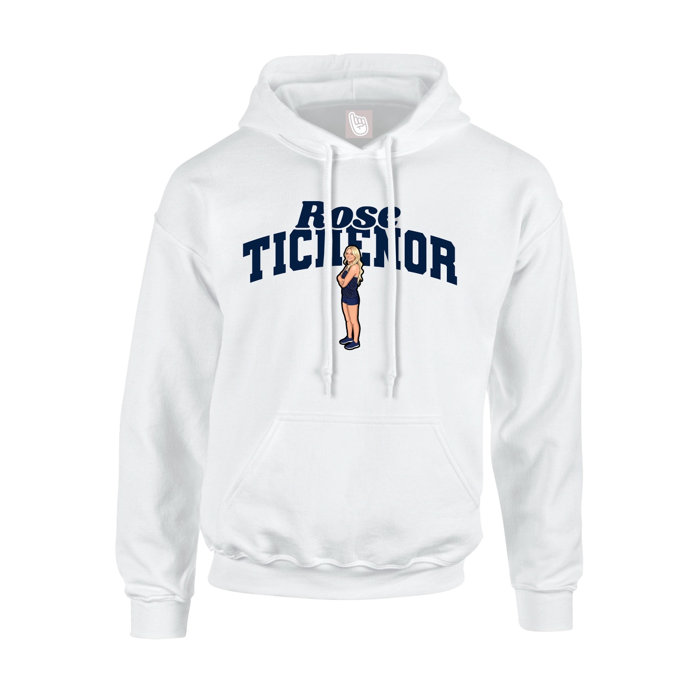 Youth Hoodie — Signature Arch in White