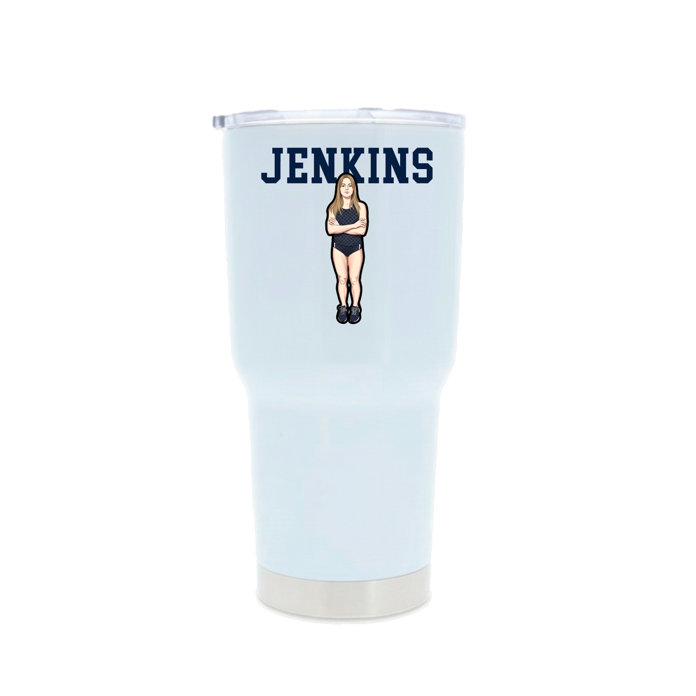 30oz Stainless Steel Tumbler — Shirsey in White