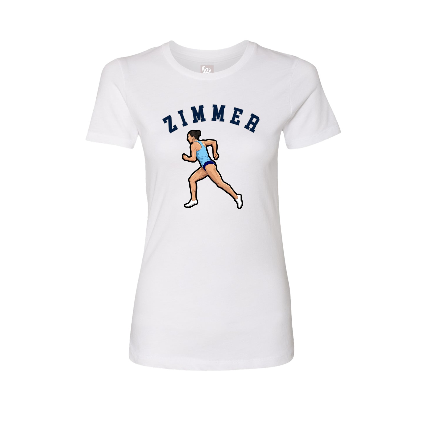 Fitted Women's Tee — Shirsey Arch in White