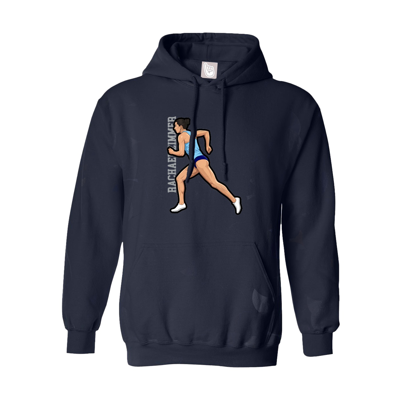 Youth Hoodie — Name Vertical in Navy