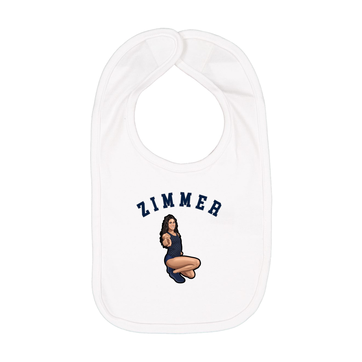 Infant Bib — Shirsey Arch in White