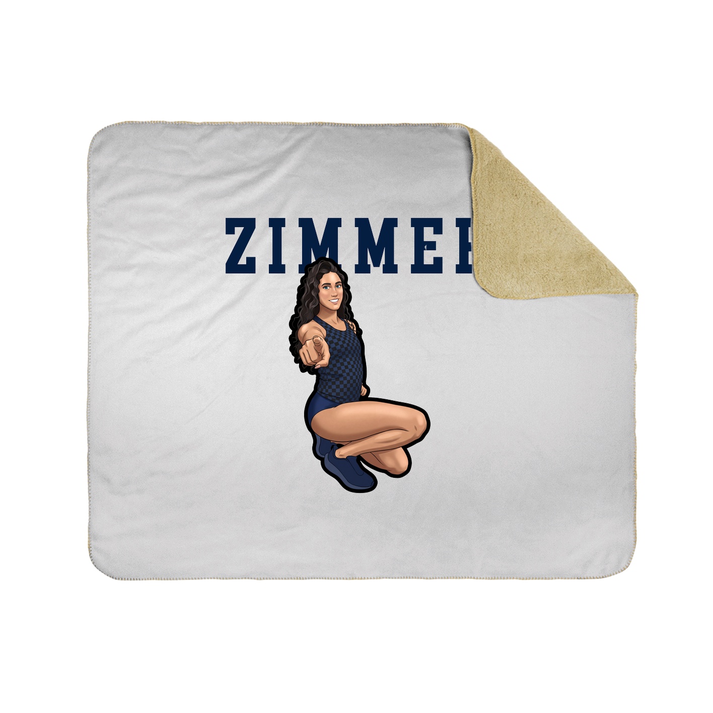 Throw Blanket — Shirsey in White