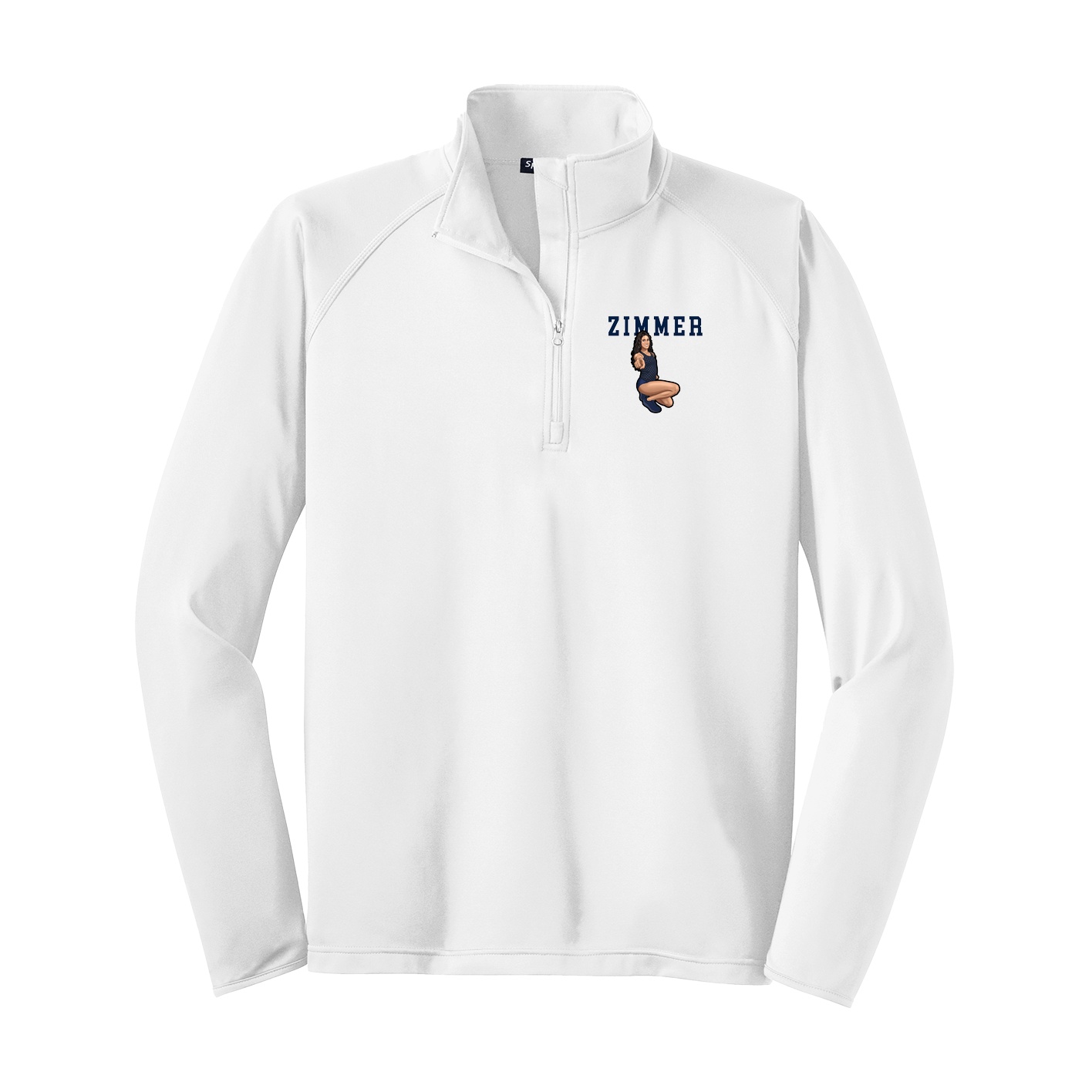 Q-Zip Pullover — Shirsey in White