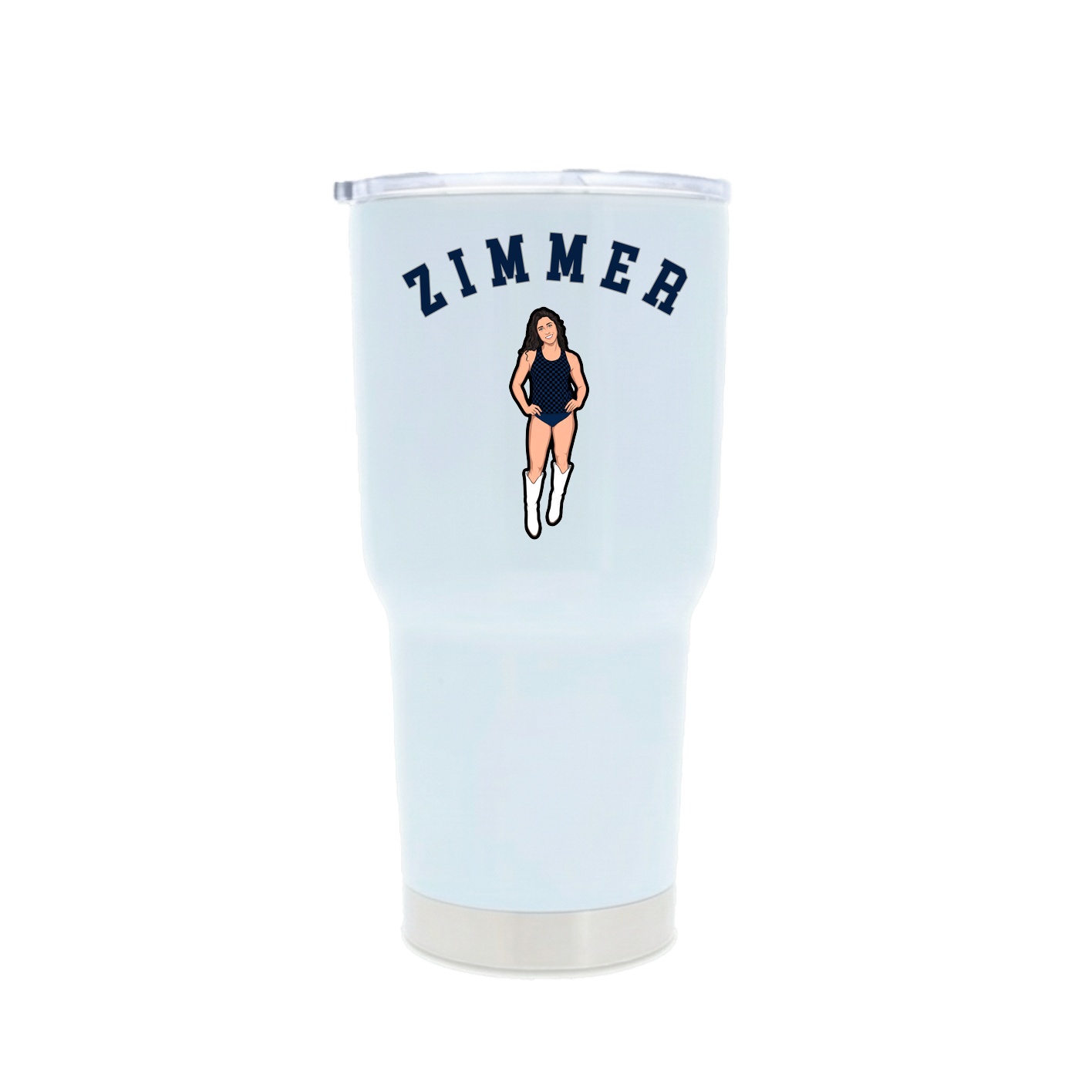 30oz Stainless Steel Tumbler — Shirsey Arch in White