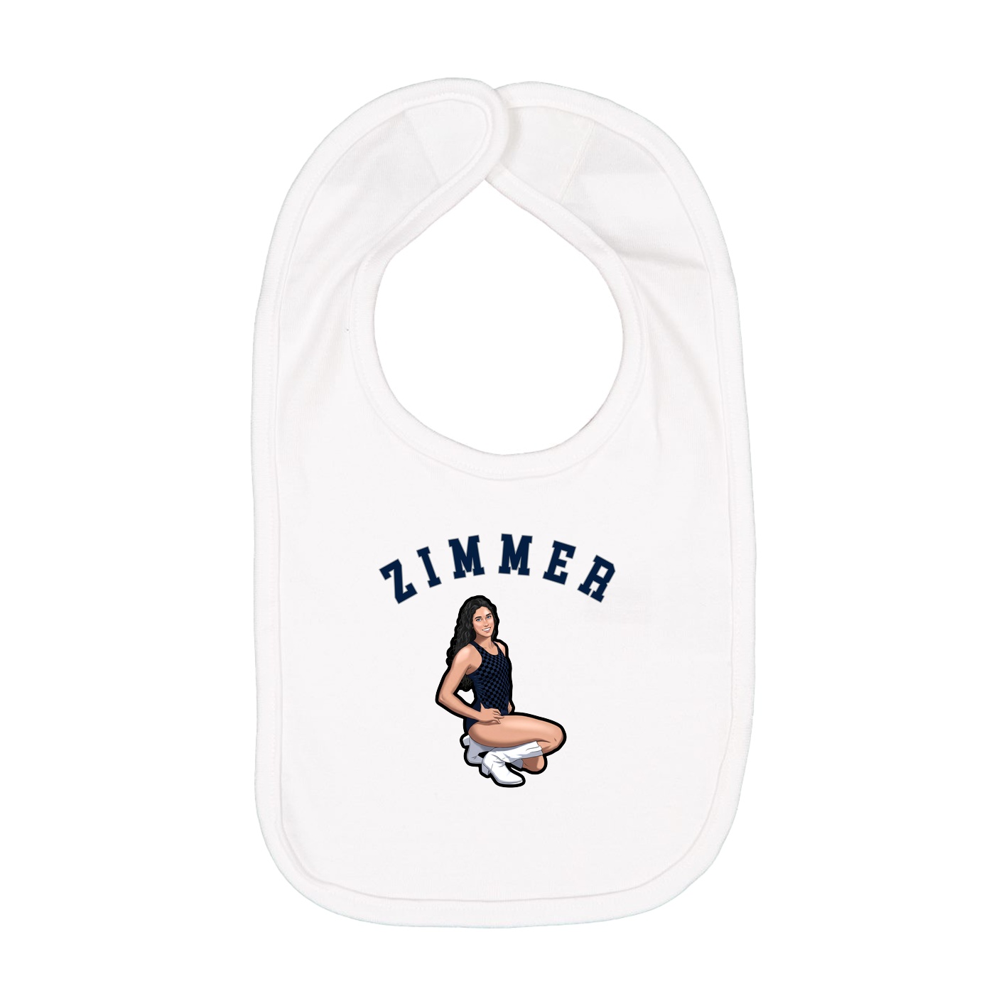 Infant Bib — Shirsey Arch in White