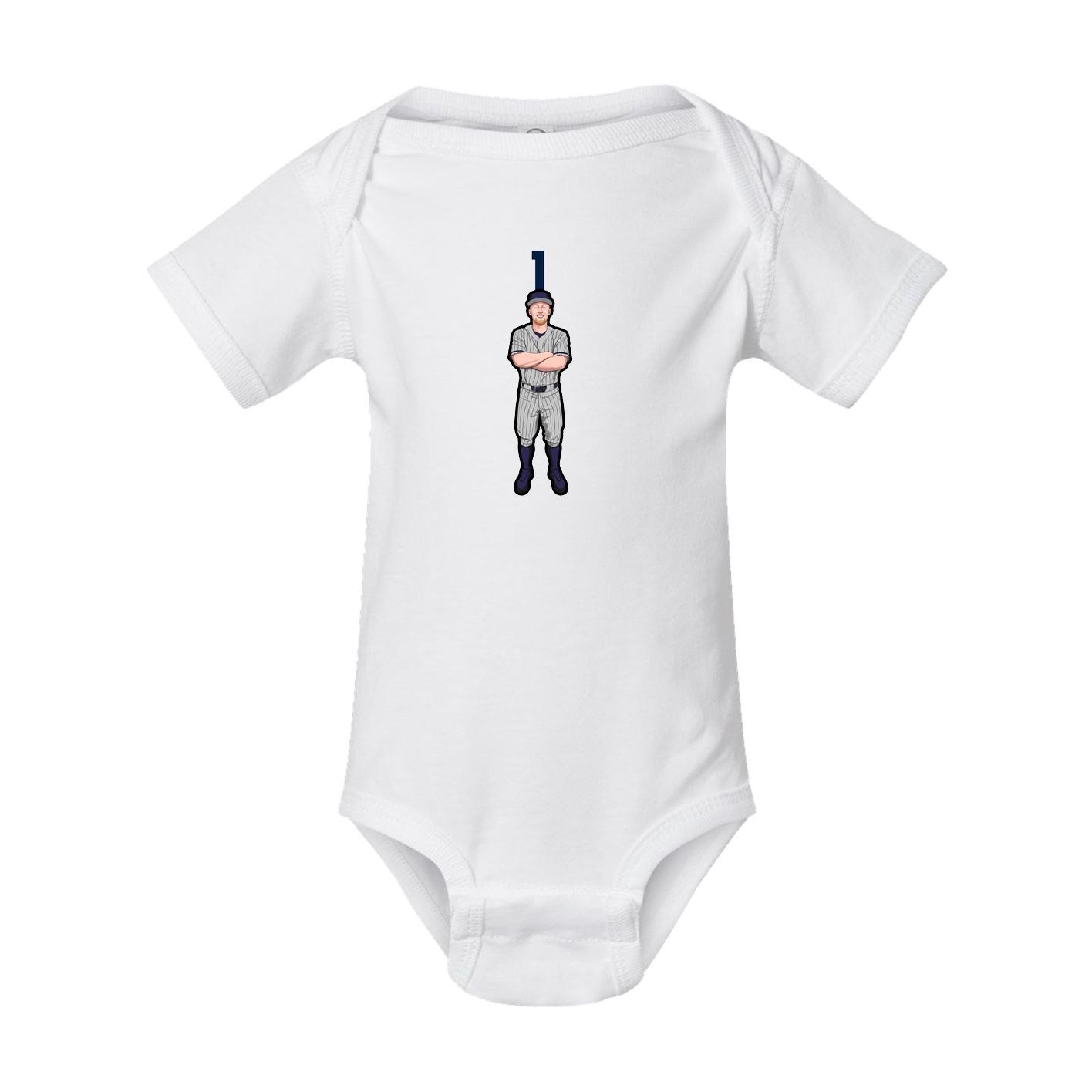 Baby Onesie — Number Top in White