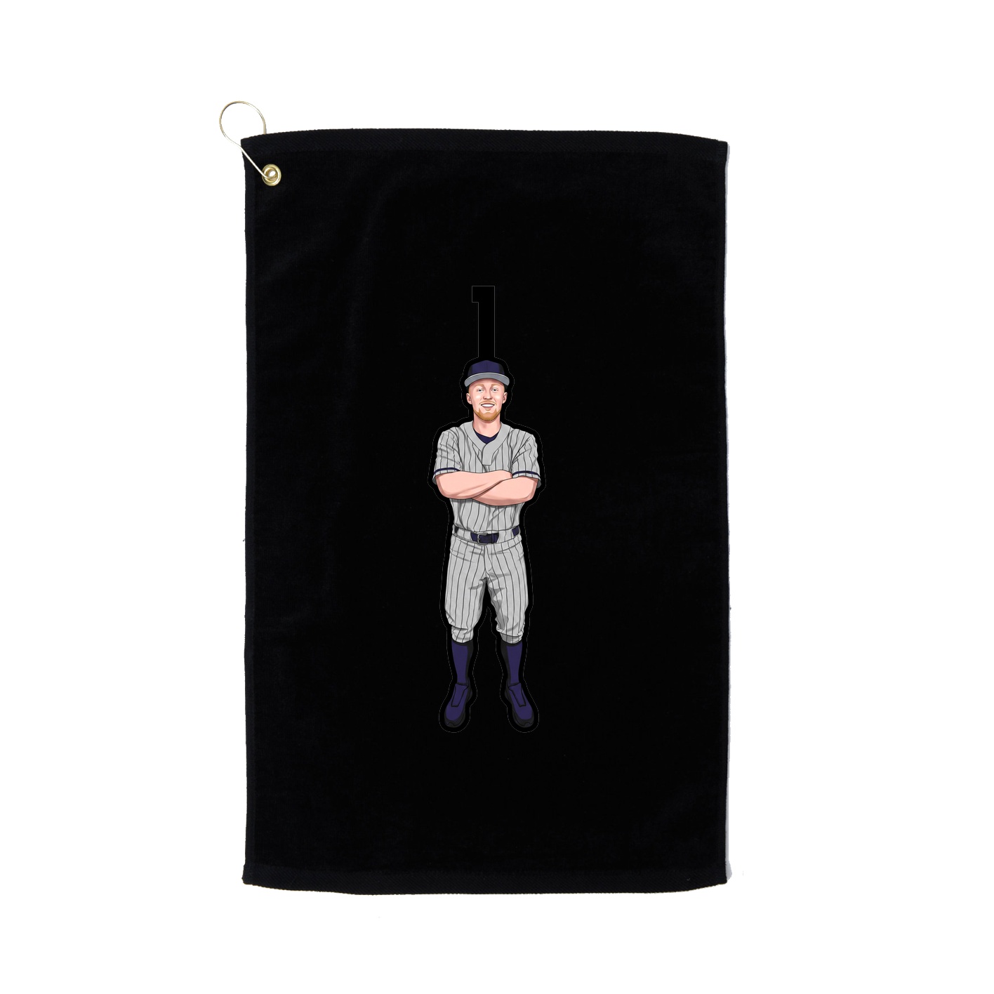 Golf Towel — Number Top in Black