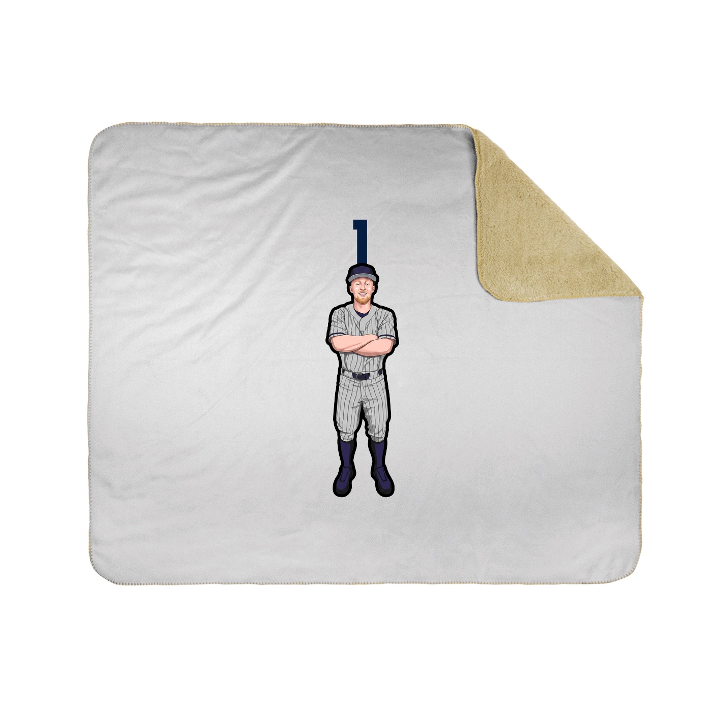 Throw Blanket — Number Top in White