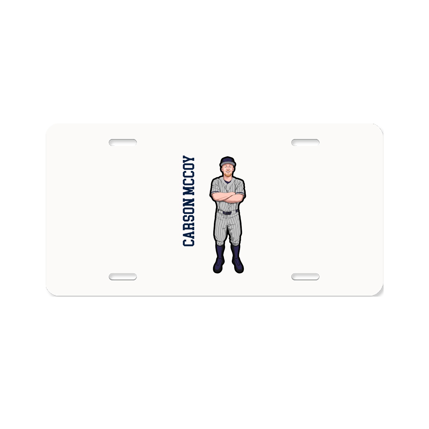 License Plate — Name Vertical in Classic