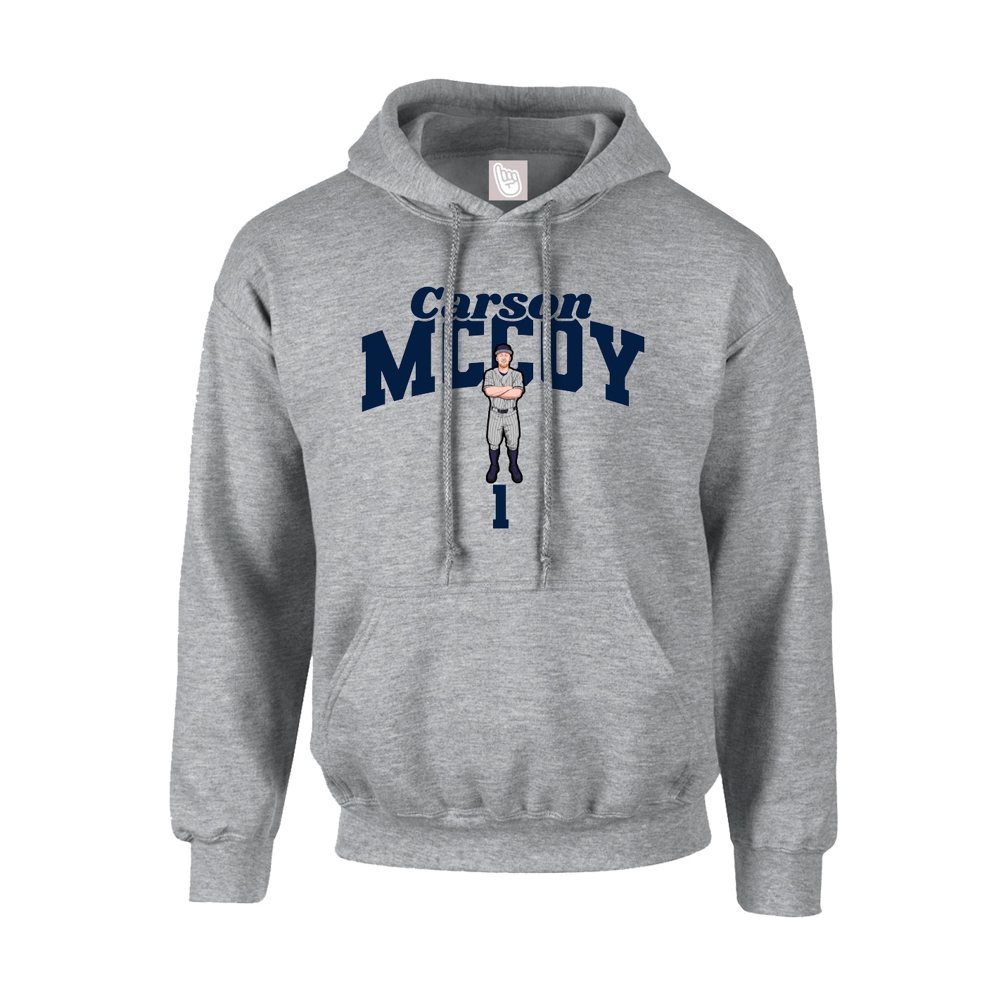 Youth Hoodie — Signature Arch in Grey