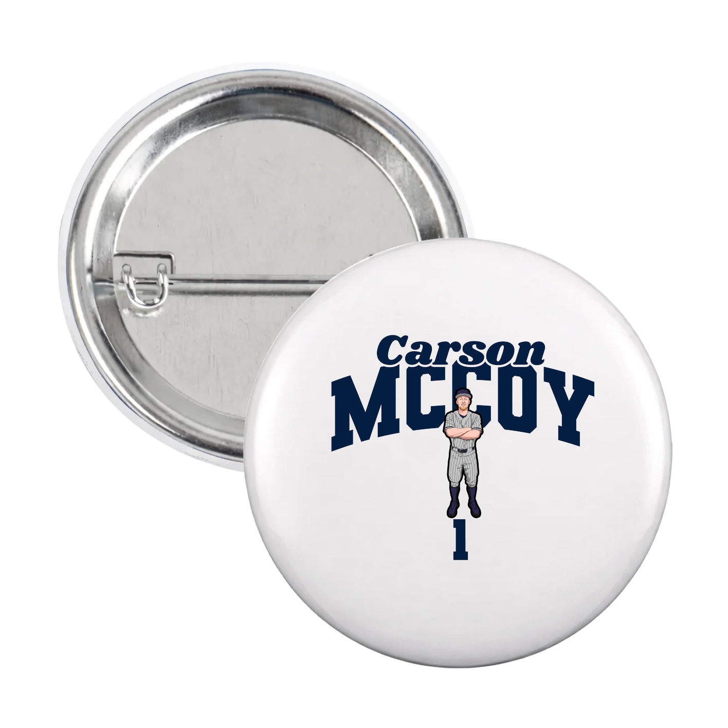 Game Day Button — Signature Arch in White