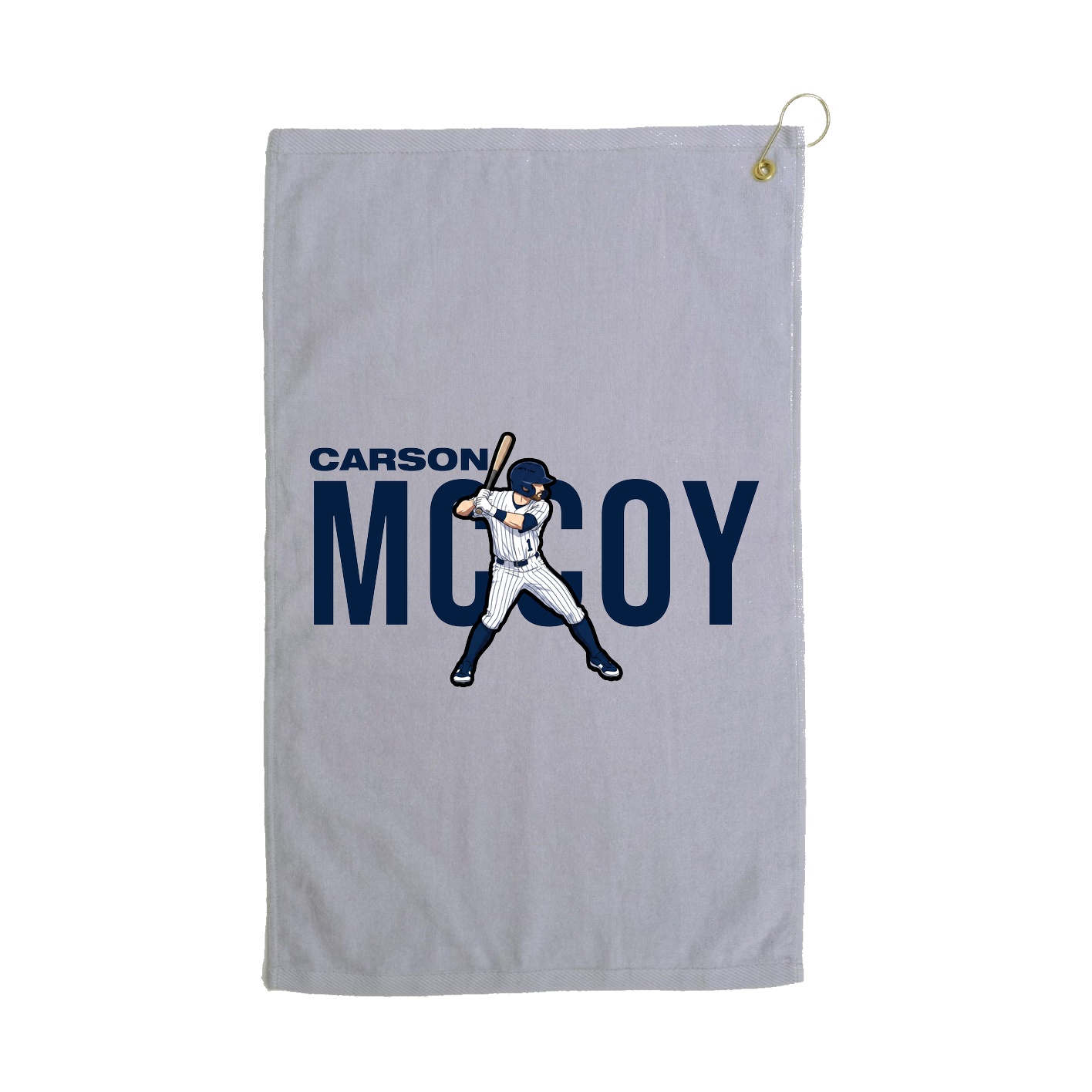 Golf Towel — Player Name in Grey