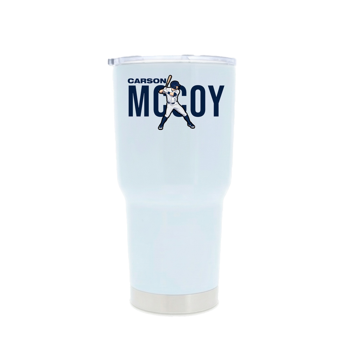 30oz Stainless Steel Tumbler — Player Name in White