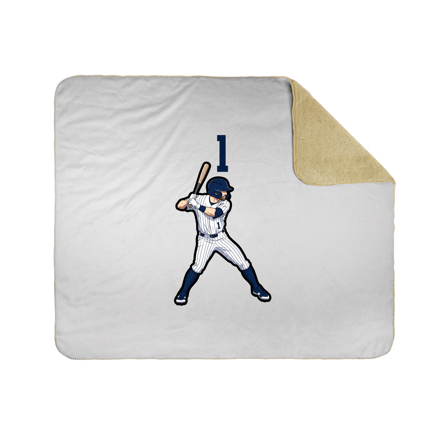 Throw Blanket — Number Top in White