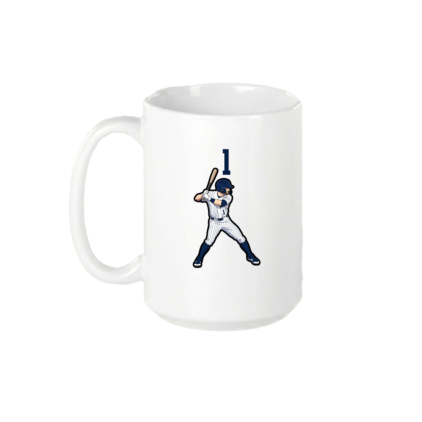 15oz Coffee Mug — Number Top in White