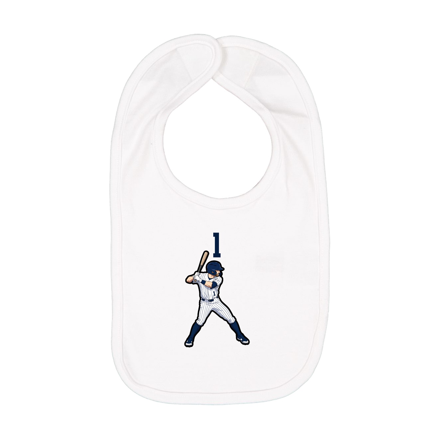 Infant Bib — Number Top in White