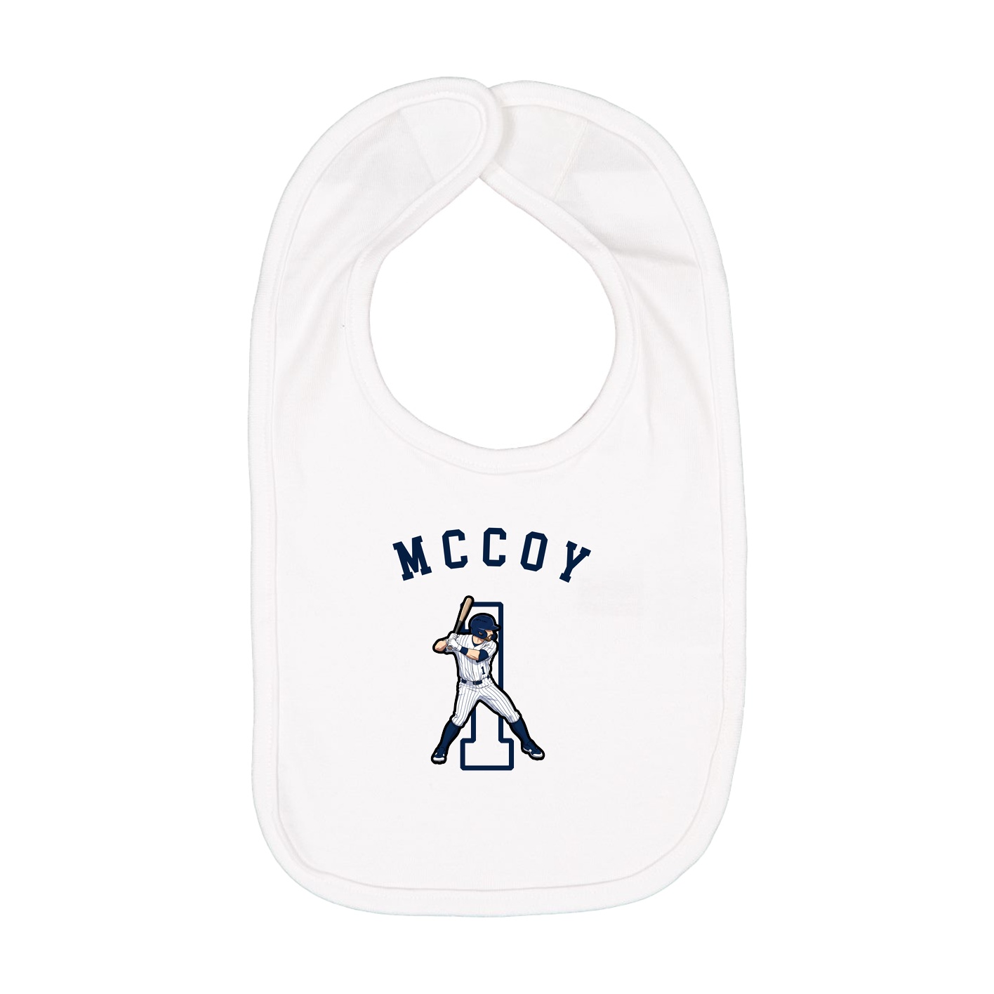 Infant Bib — Shirsey Arch in White