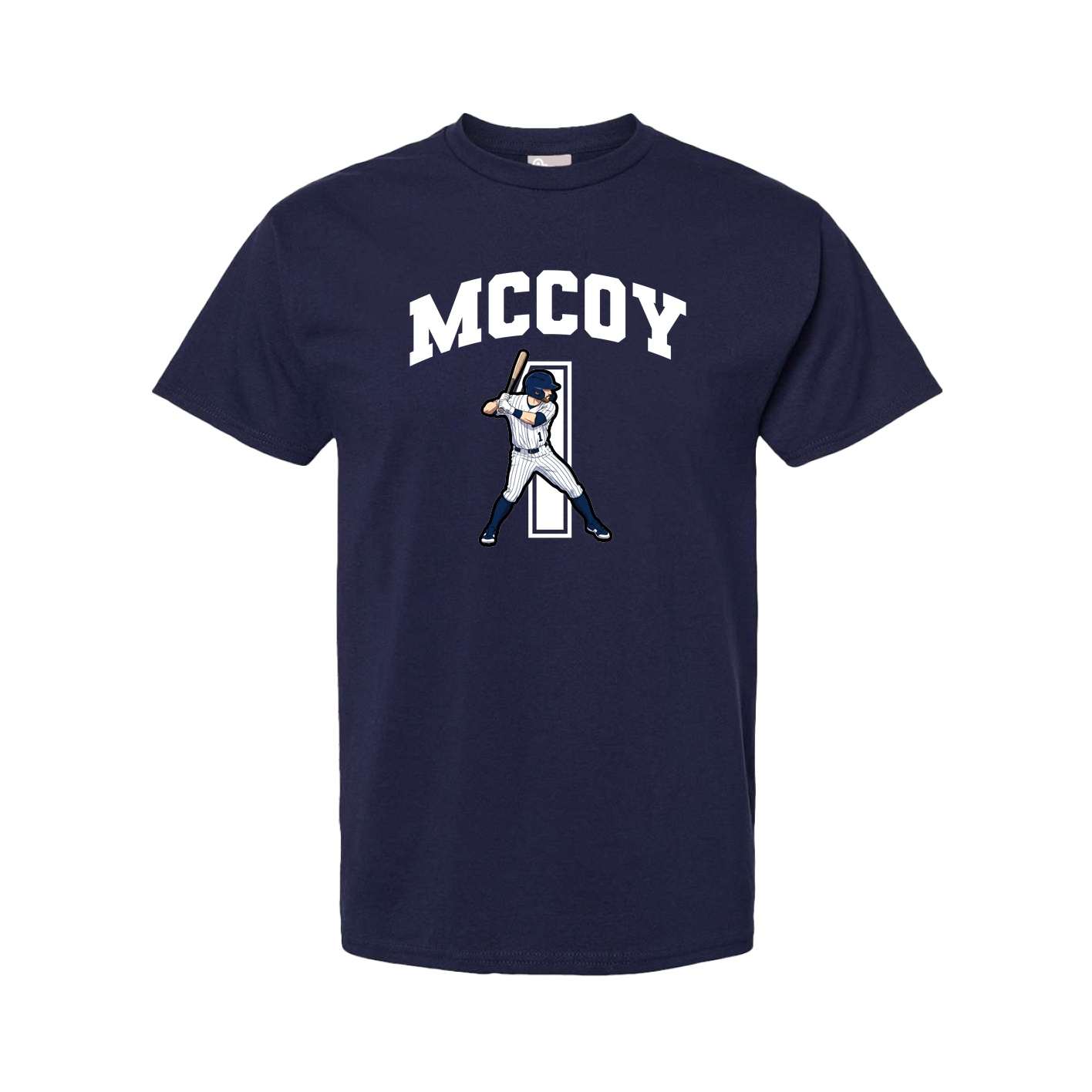 Youth Tee — Number in Navy