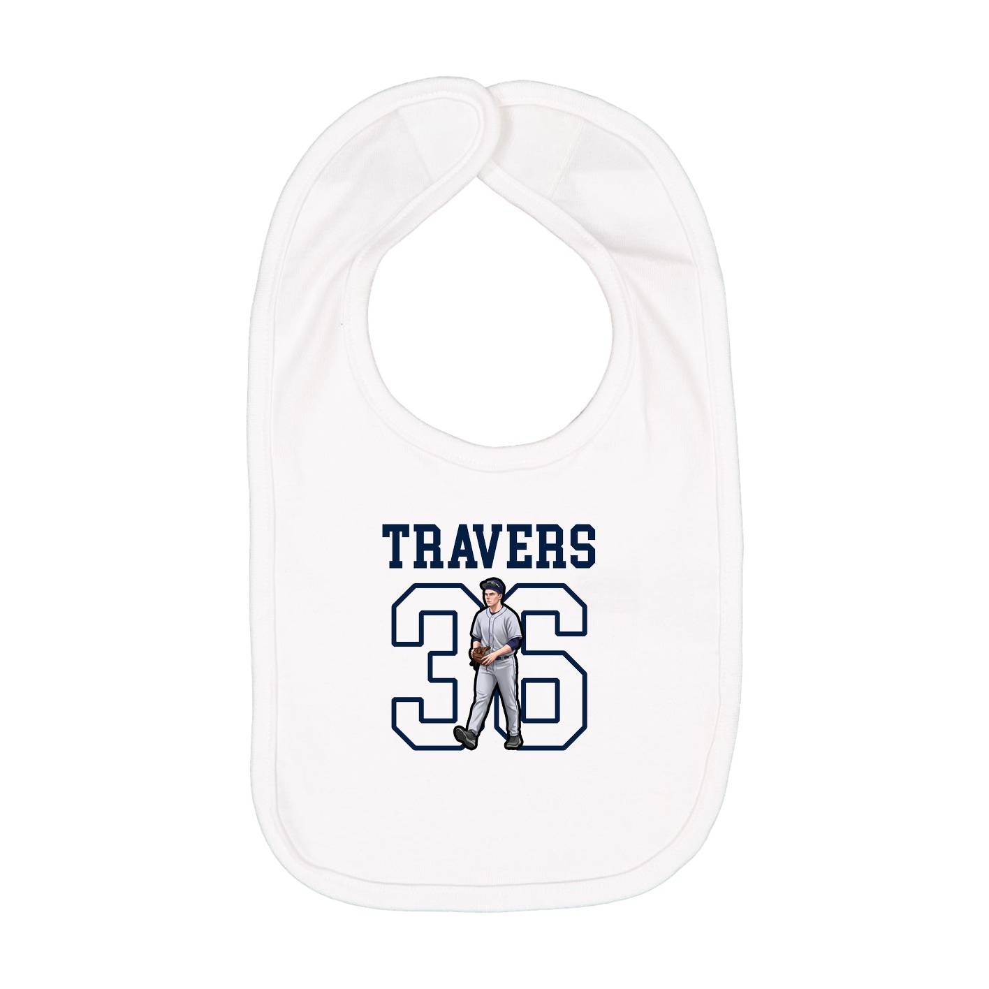 Infant Bib — Shirsey in White