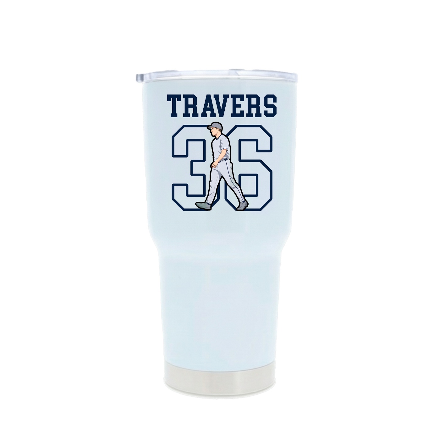 30oz Stainless Steel Tumbler — Shirsey in White